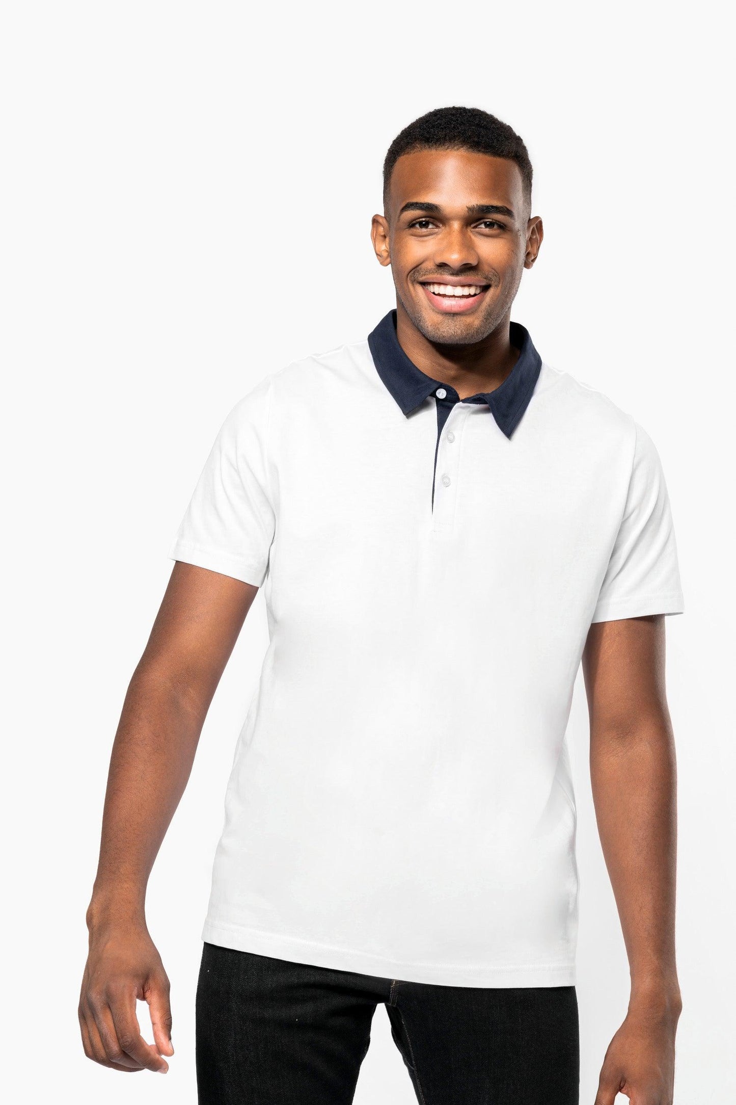 Polo jersey bicolore homme - La-broderie