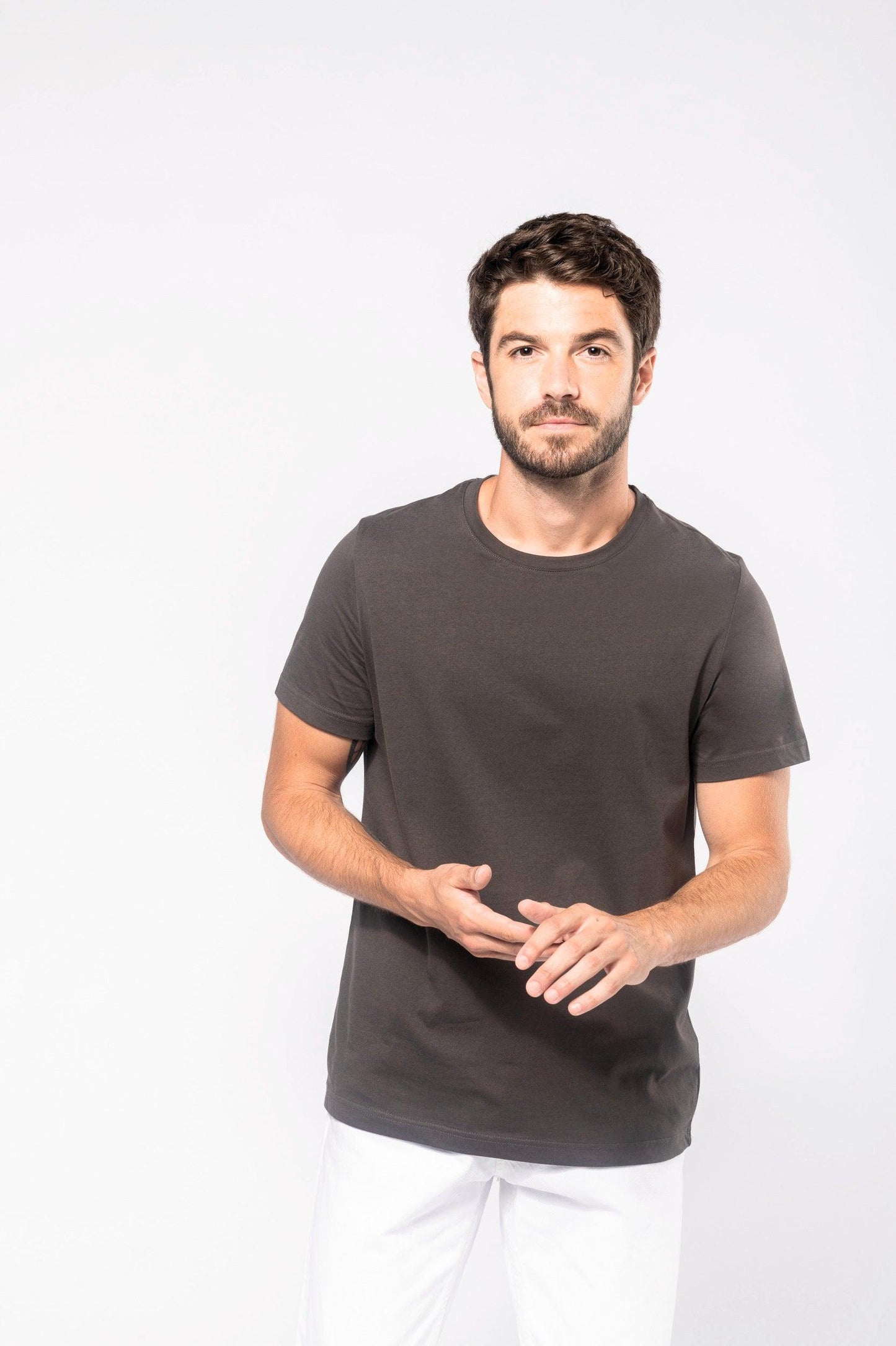 T-shirt col rond manches courtes homme - La-broderie