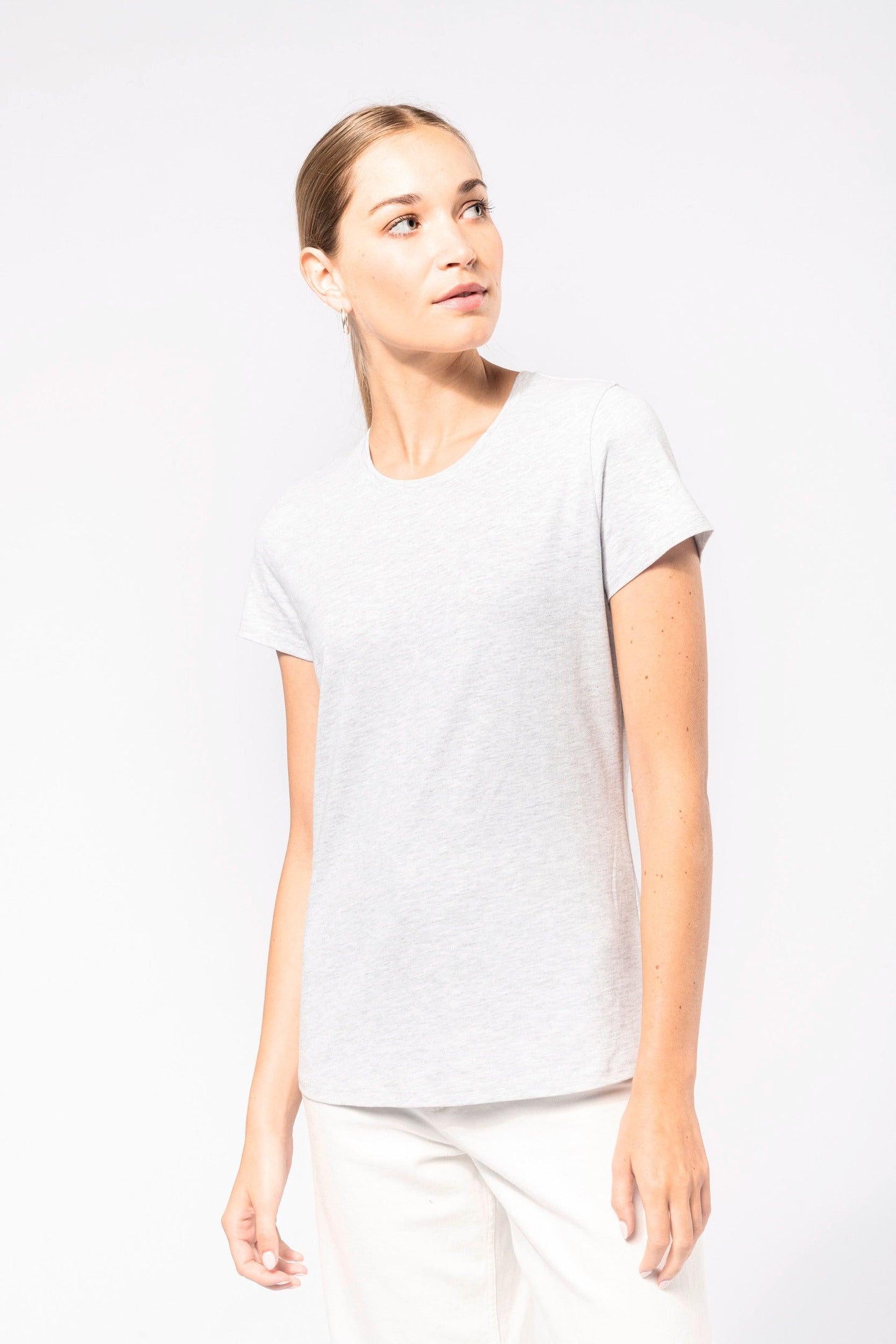 T-shirt col rond manches courtes femme - La-broderie