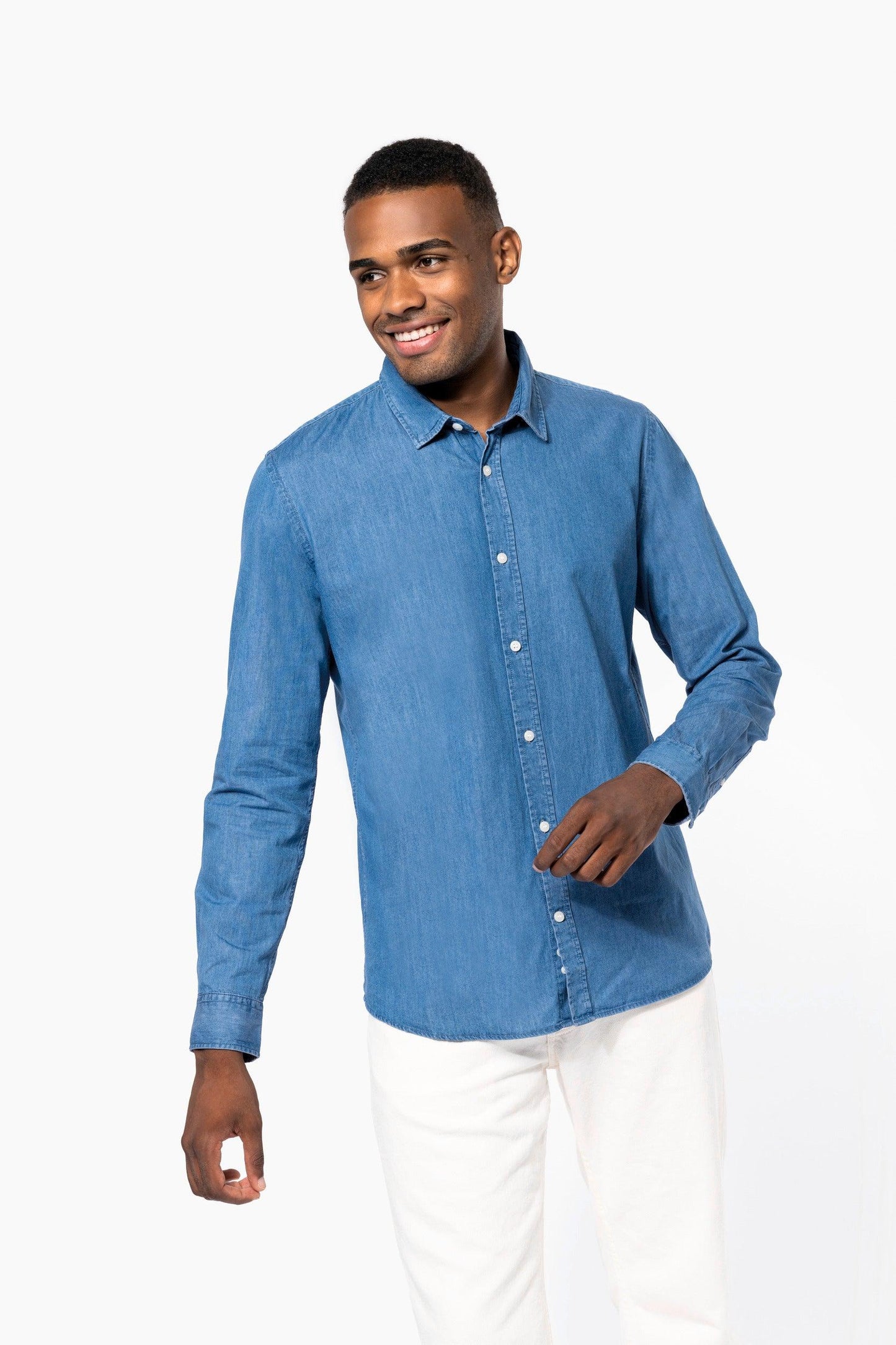 Chemise denim homme - La-broderie