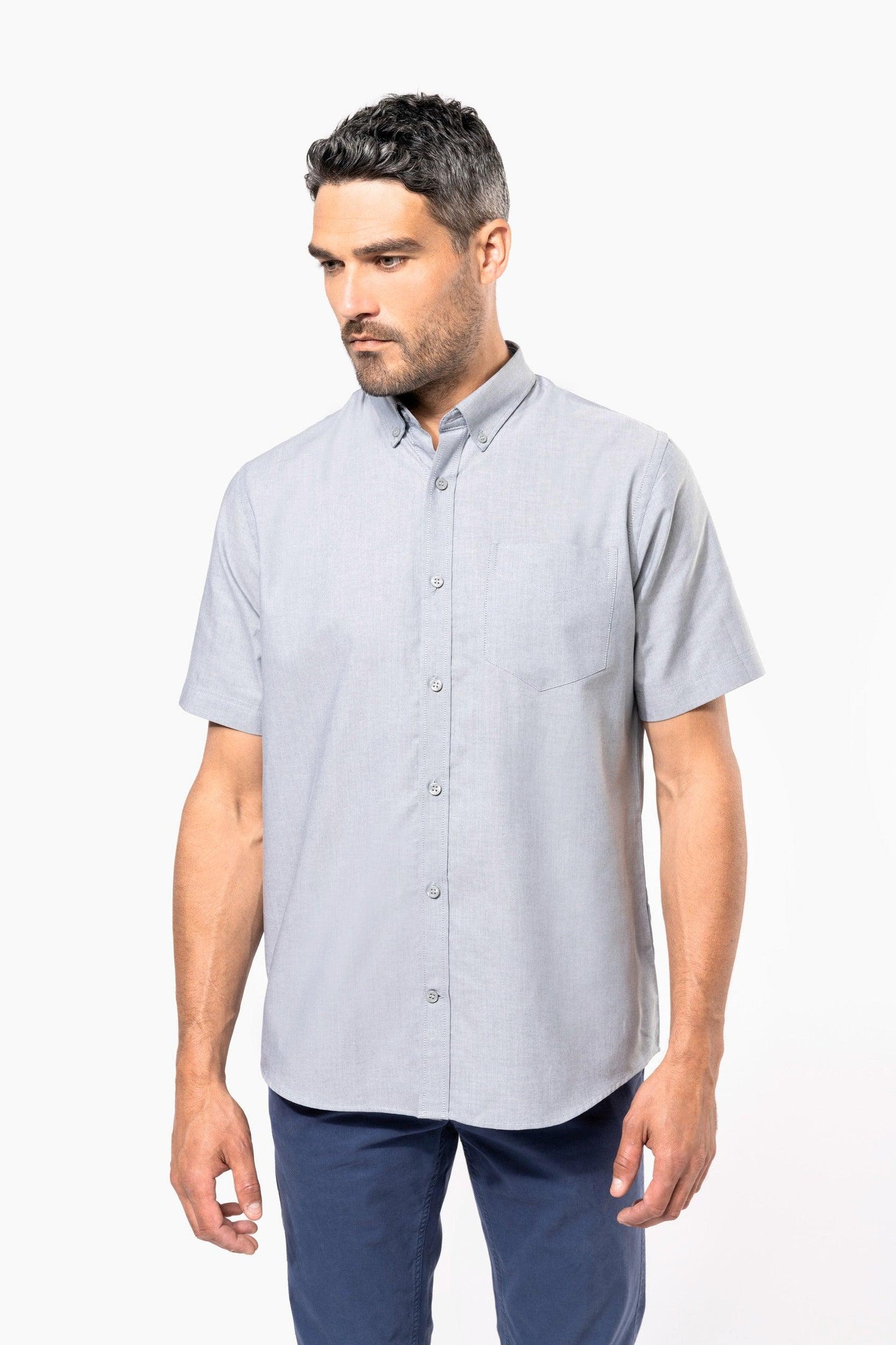 Chemise Oxford manches courtes - La-broderie