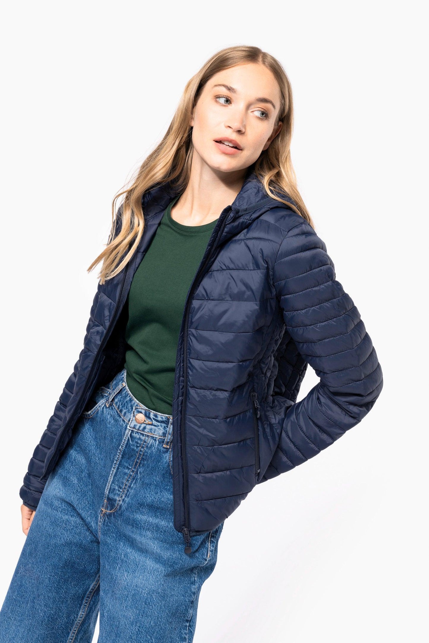 Doudoune légère capuche femme - La-broderie