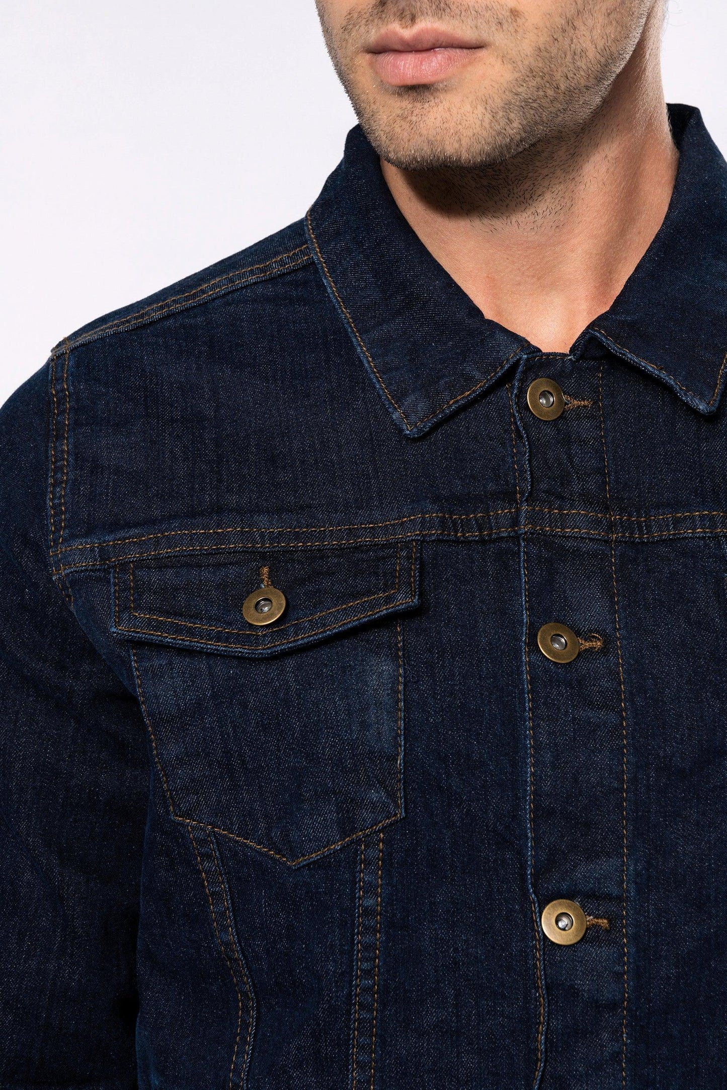 Blouson denim non doublé homme - La-broderie