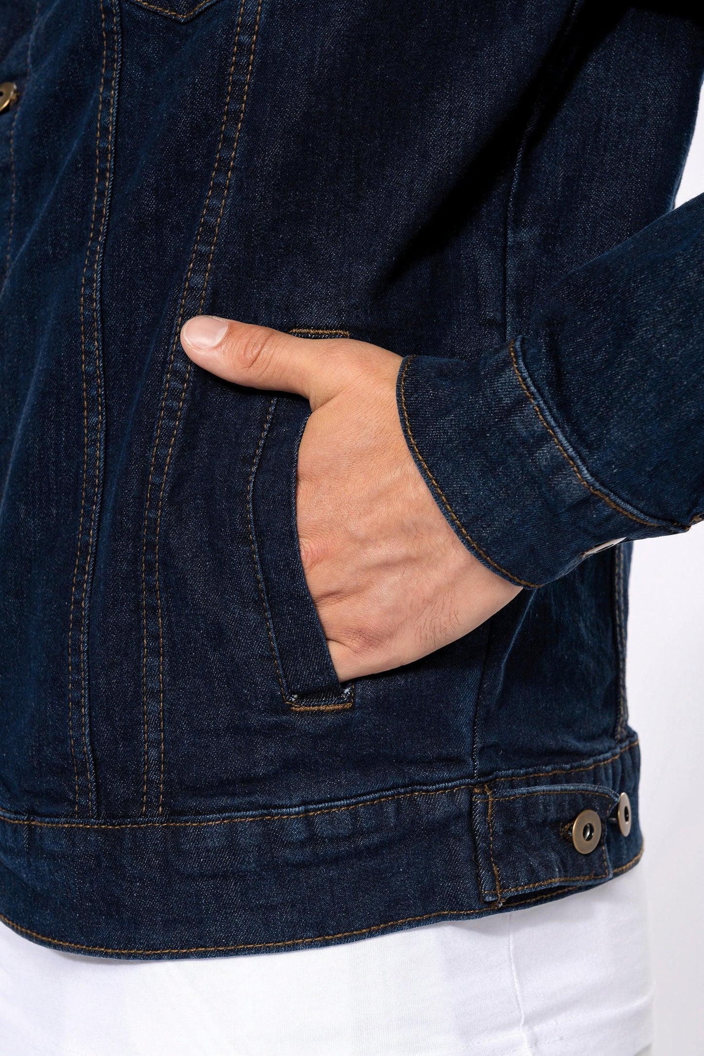 Blouson denim non doublé homme - La-broderie