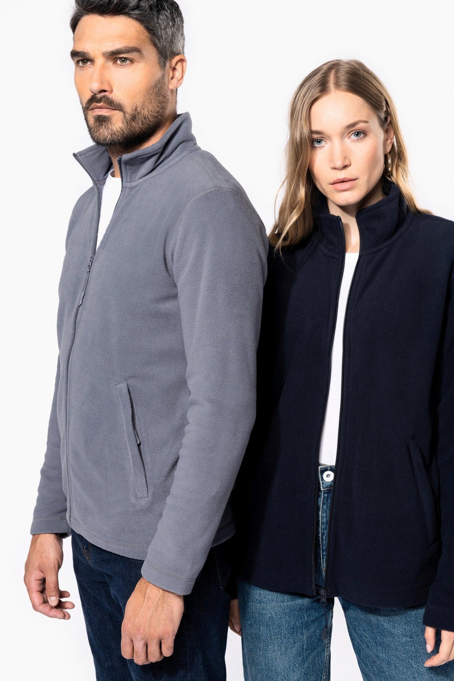Veste micropolaire bicolore écoresponsable unisexe - La-broderie