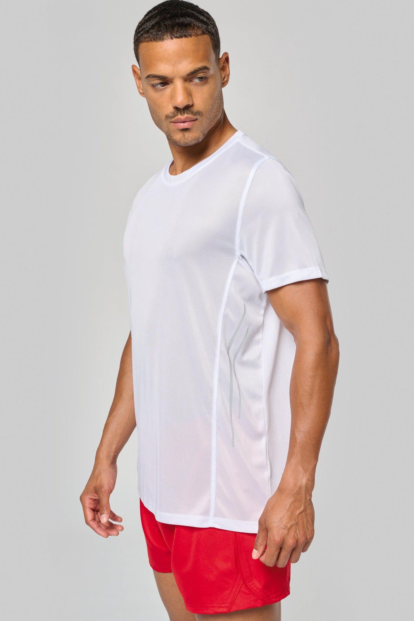 T-shirt de sport bi-matière manches courtes - La-broderie