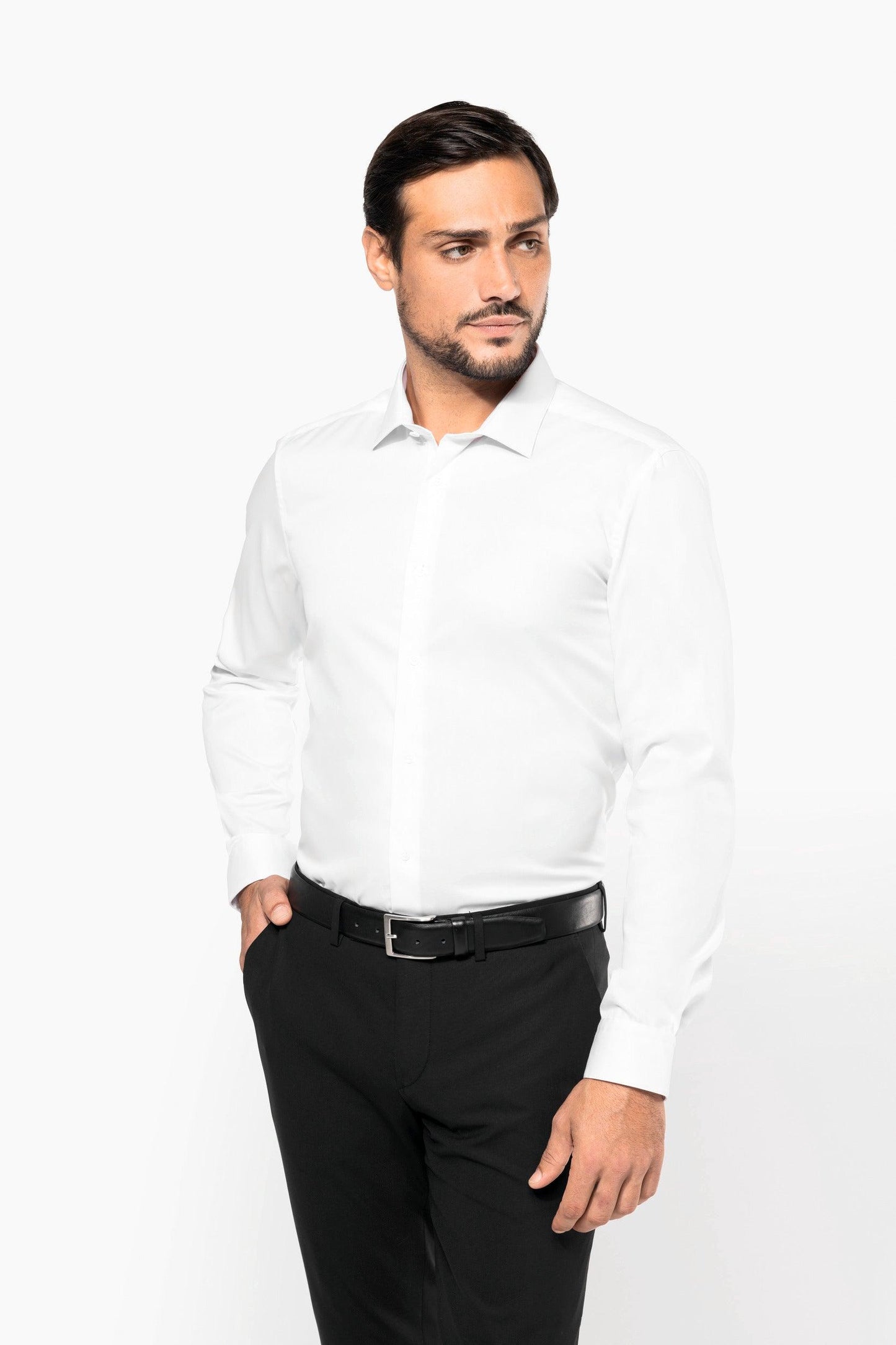 Chemise twill manches longues homme - La-broderie