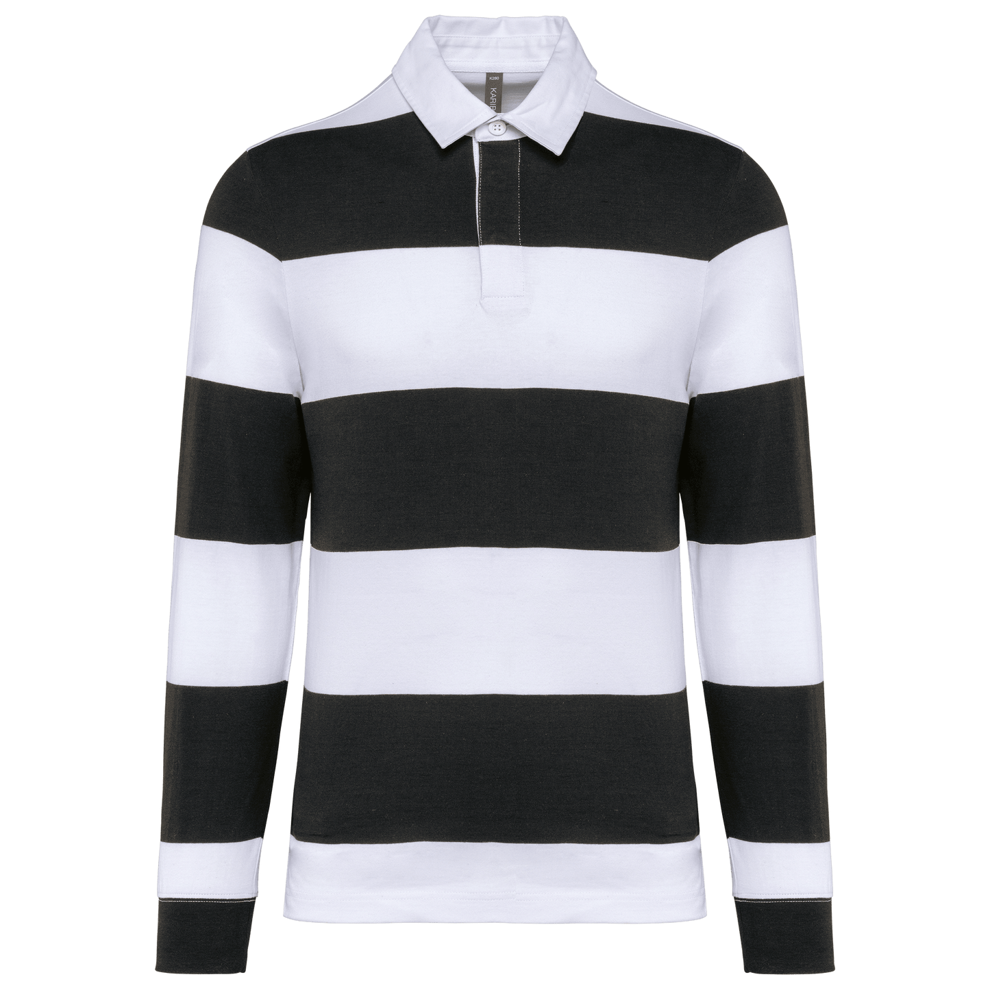 Polo rugby rayé manches longues unisexe - La-broderie