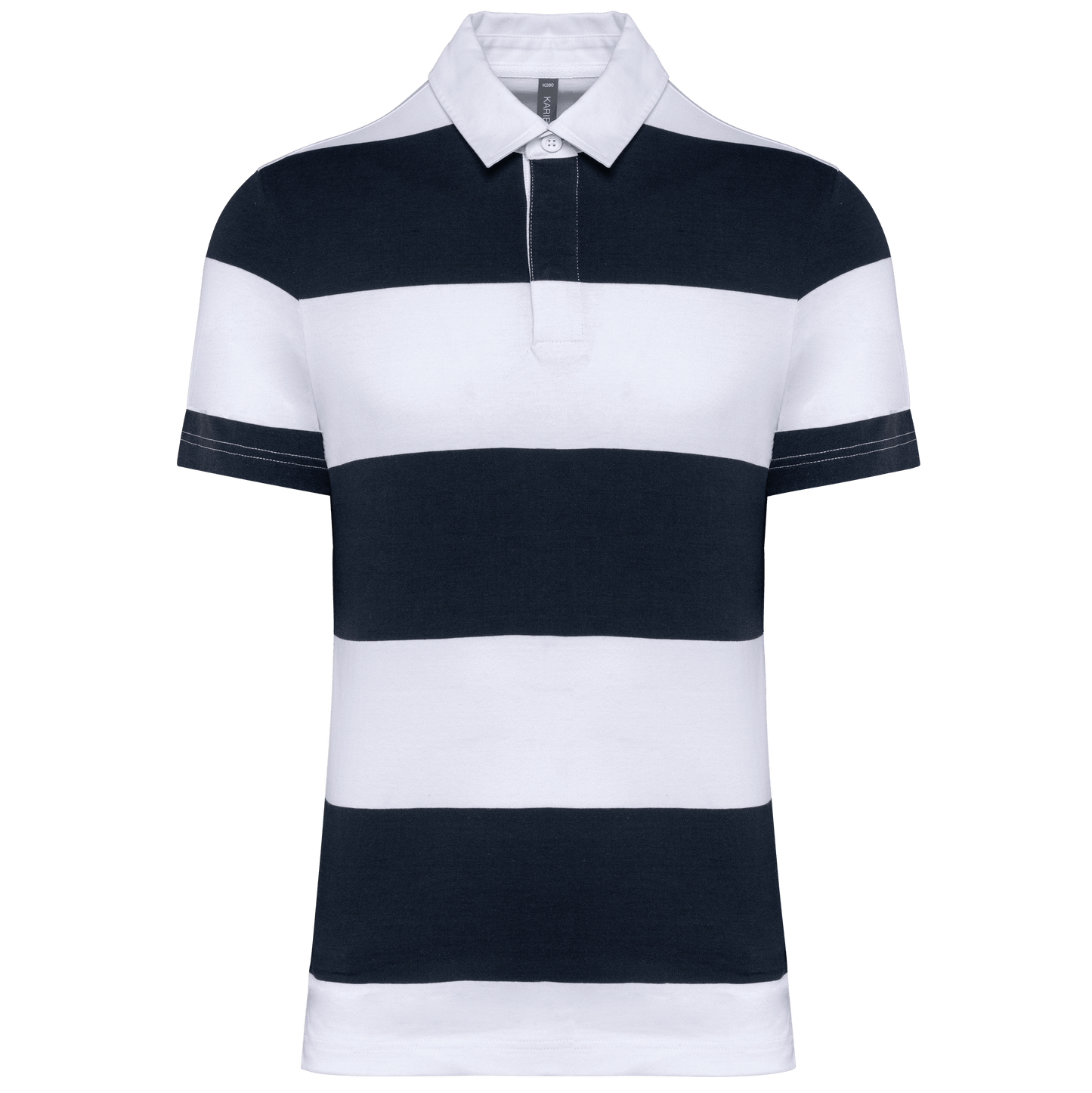 Polo rugby rayé manches courtes unisexe - La-broderie