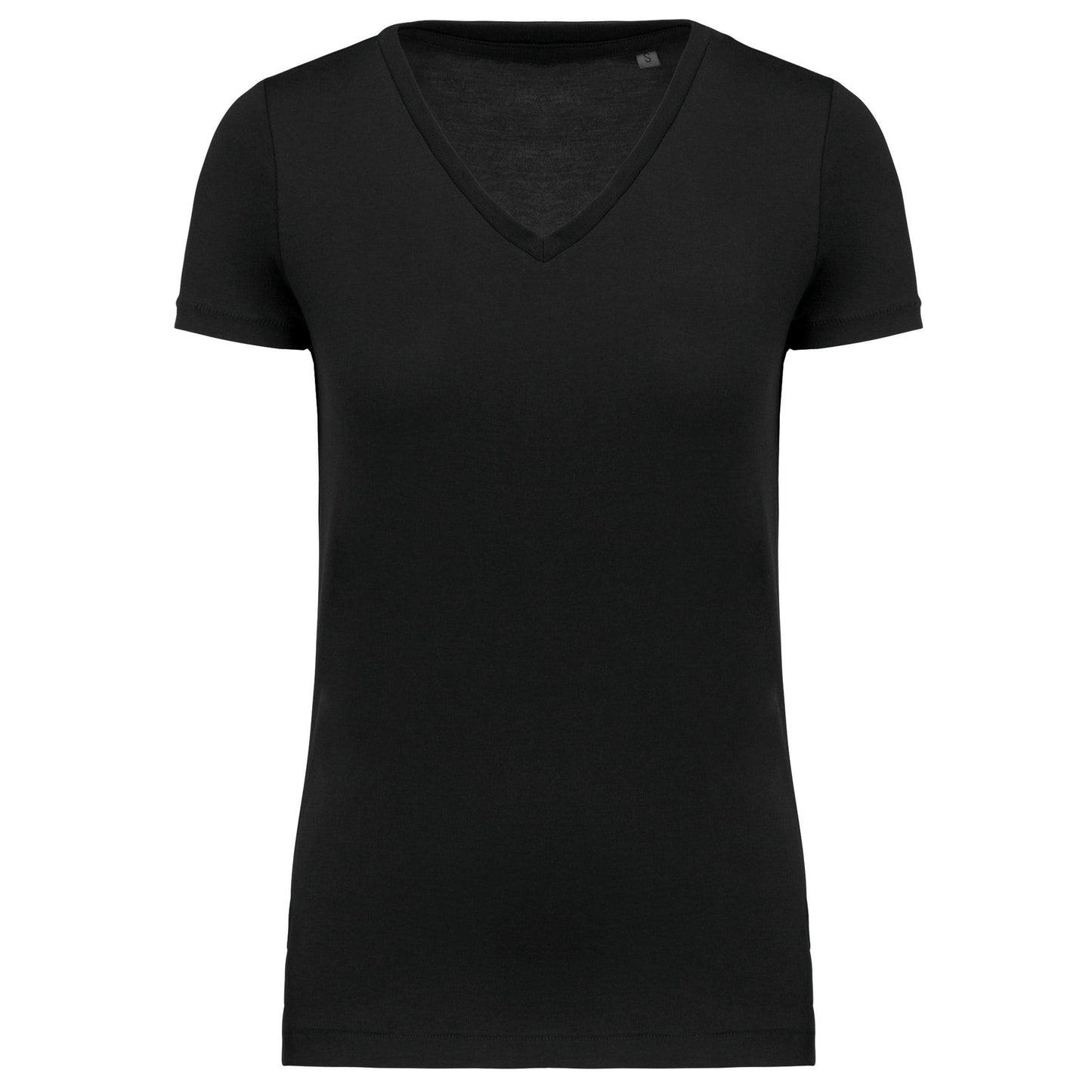 T-shirt Supima® col V manches courtes femme - La-broderie