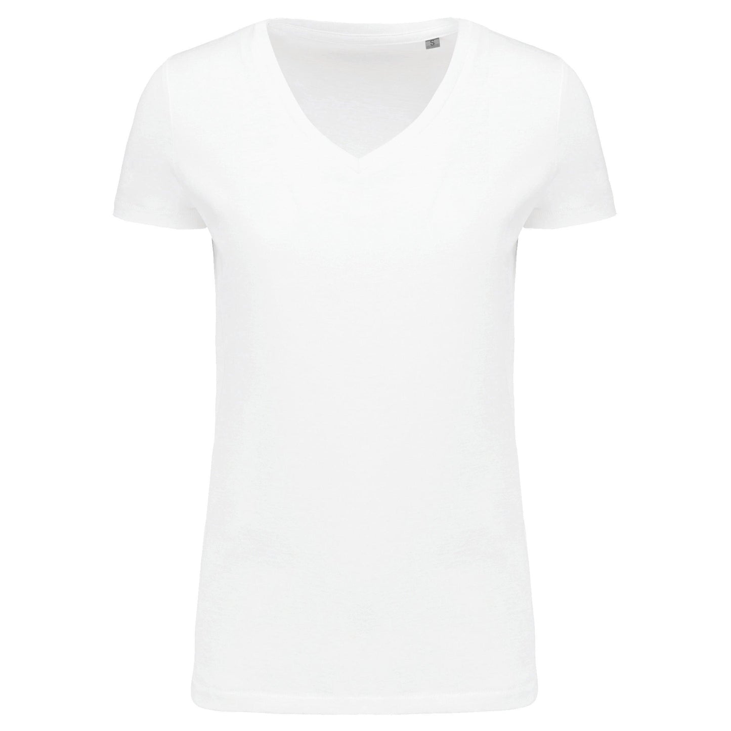 T-shirt Supima® col V manches courtes femme - La-broderie