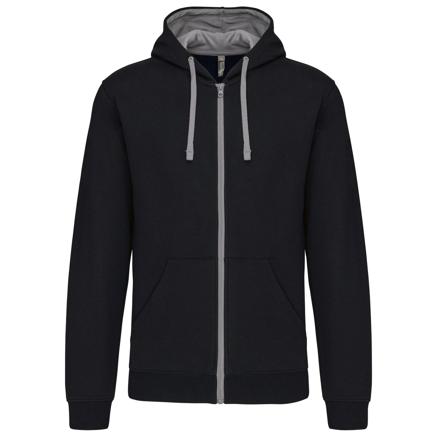 Sweat-shirt zippé capuche contrastée - La-broderie
