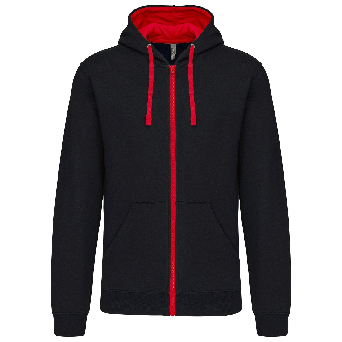 Sweat-shirt zippé capuche contrastée - La-broderie