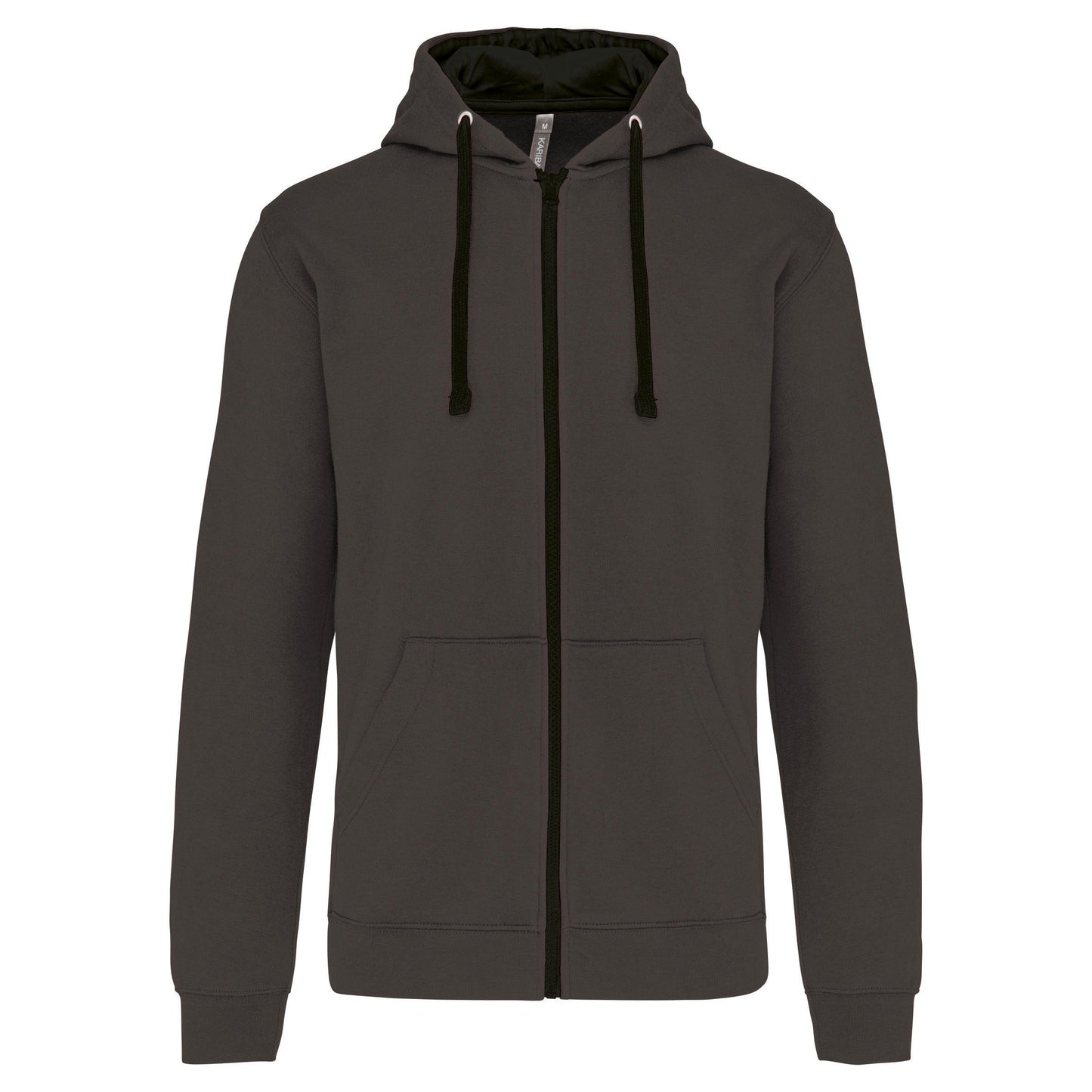Sweat-shirt zippé capuche contrastée - La-broderie