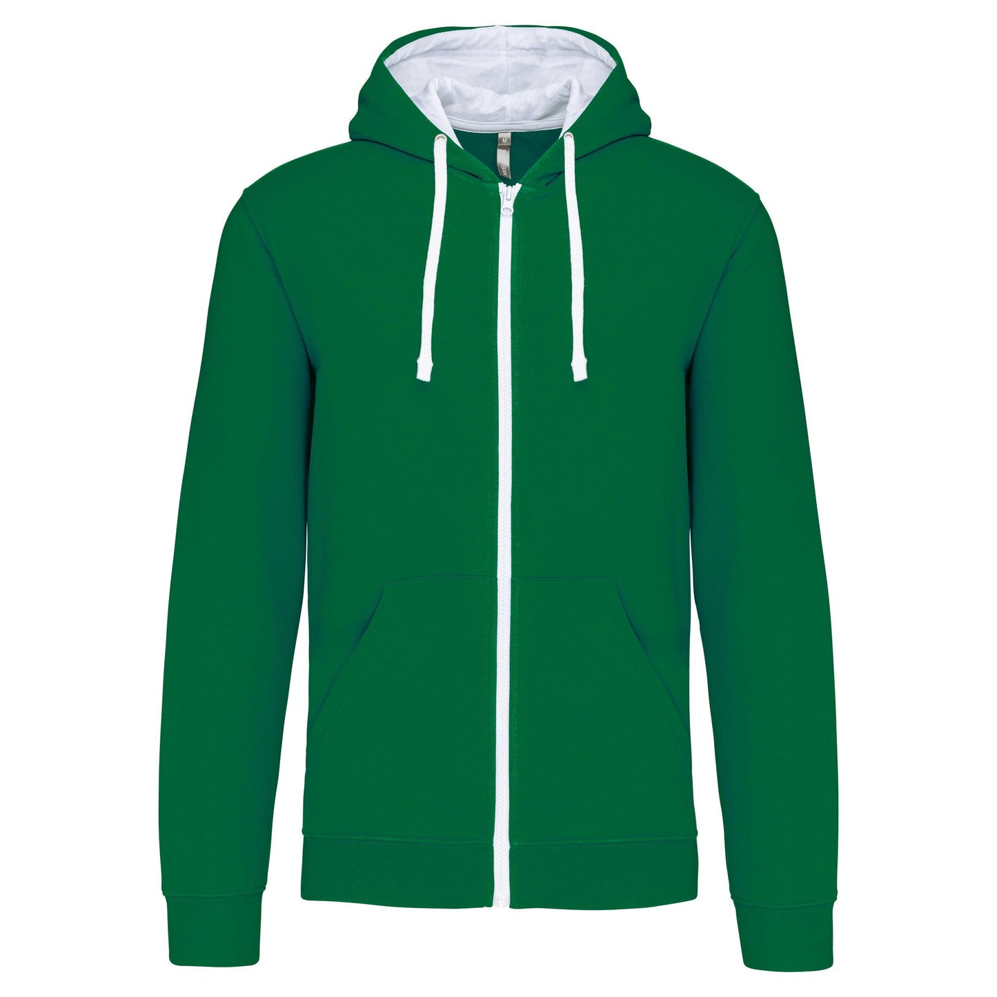 Sweat-shirt zippé capuche contrastée - La-broderie