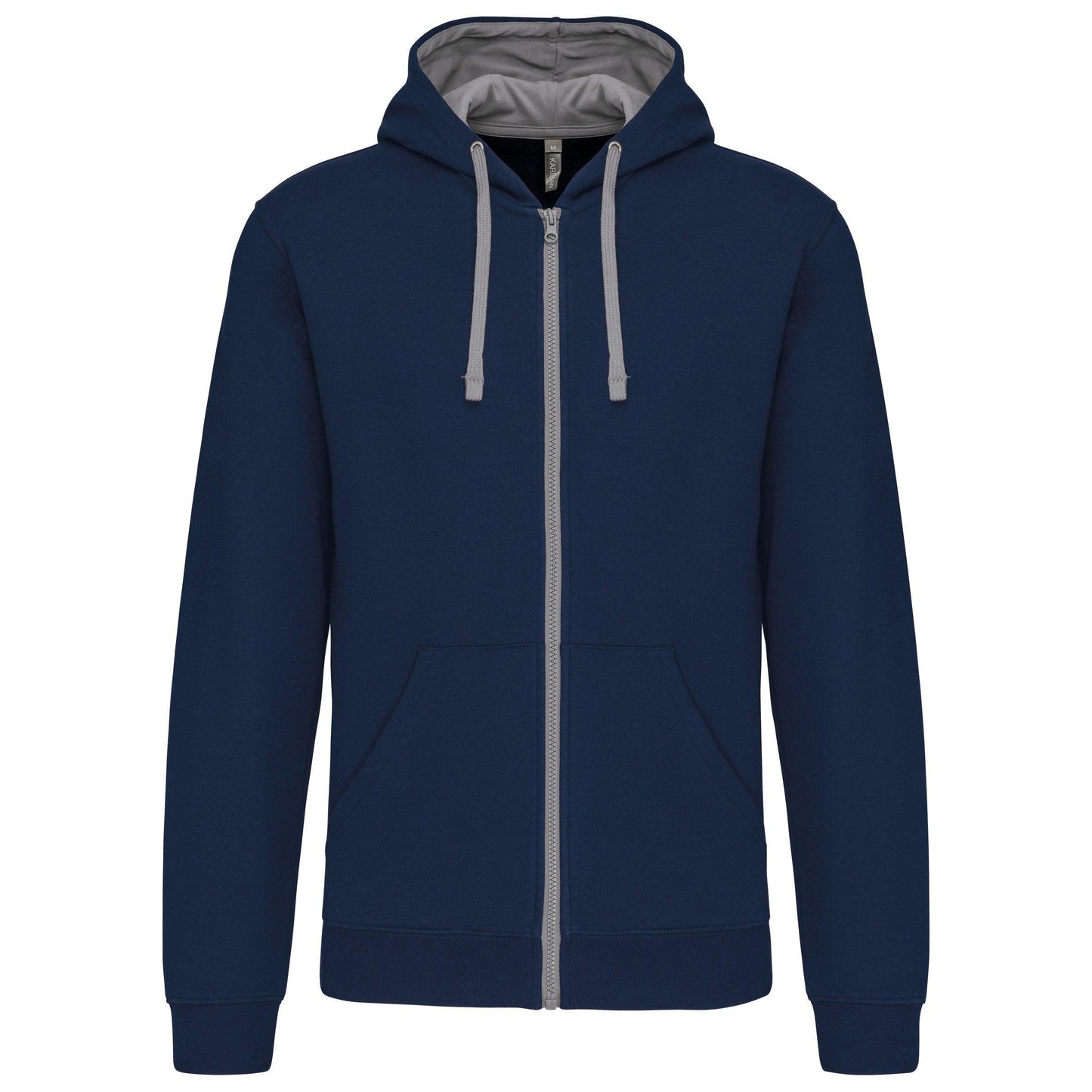 Sweat-shirt zippé capuche contrastée - La-broderie