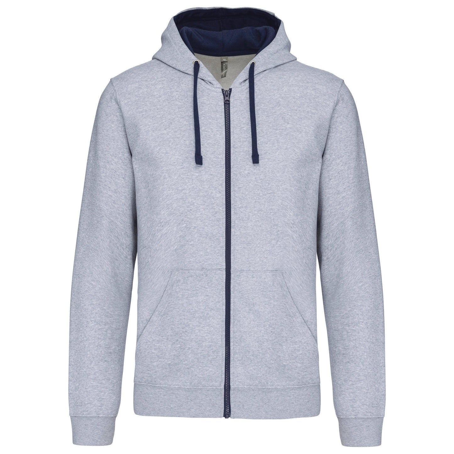Sweat-shirt zippé capuche contrastée - La-broderie