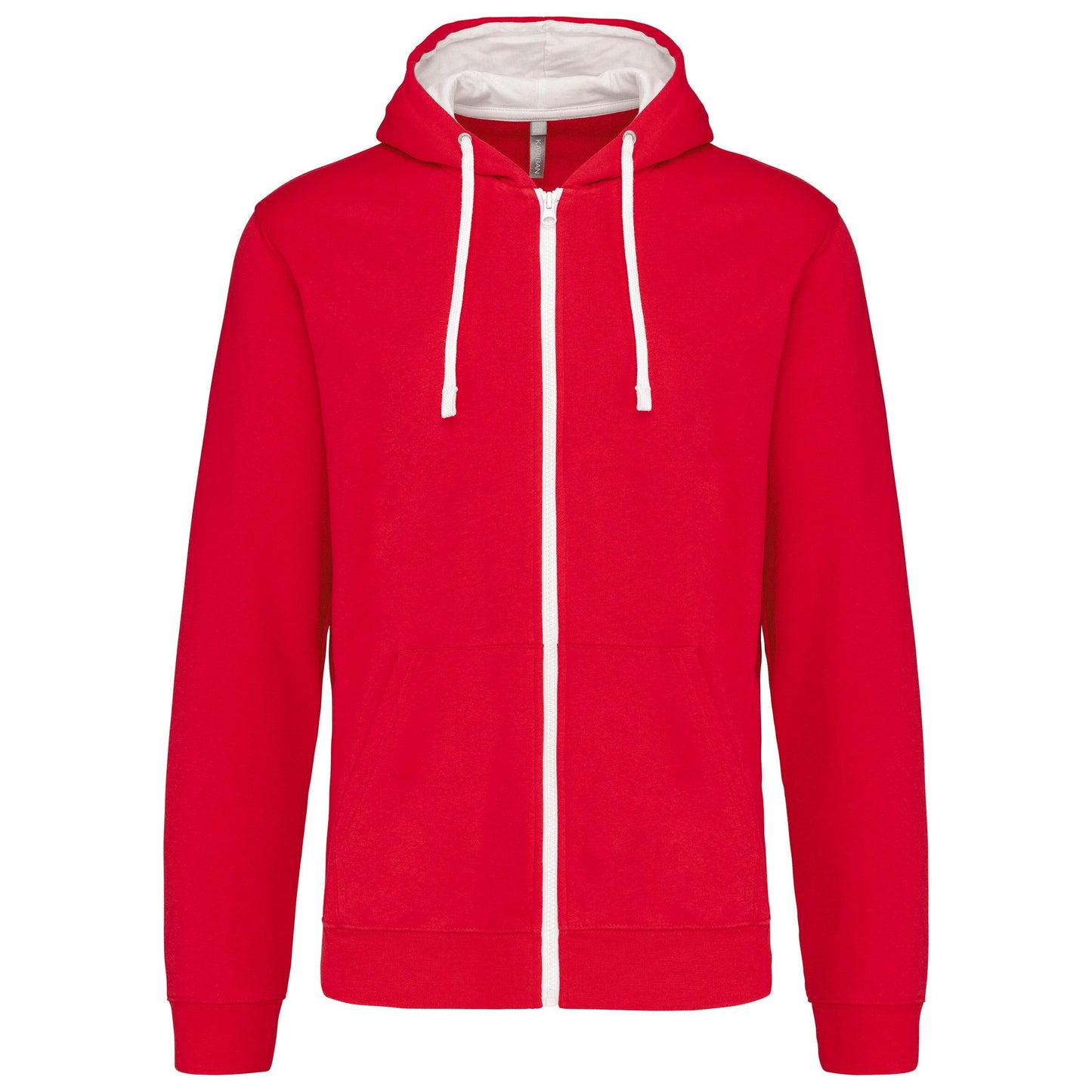 Sweat-shirt zippé capuche contrastée - La-broderie