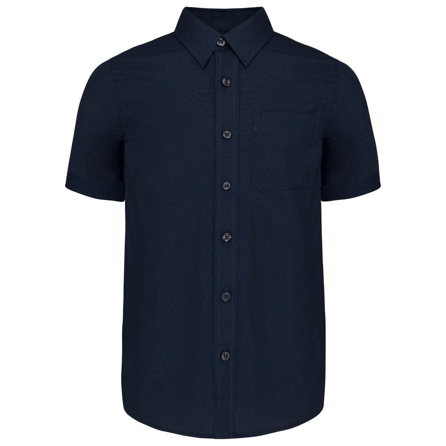 Chemise popeline manches courtes enfant - La-broderie