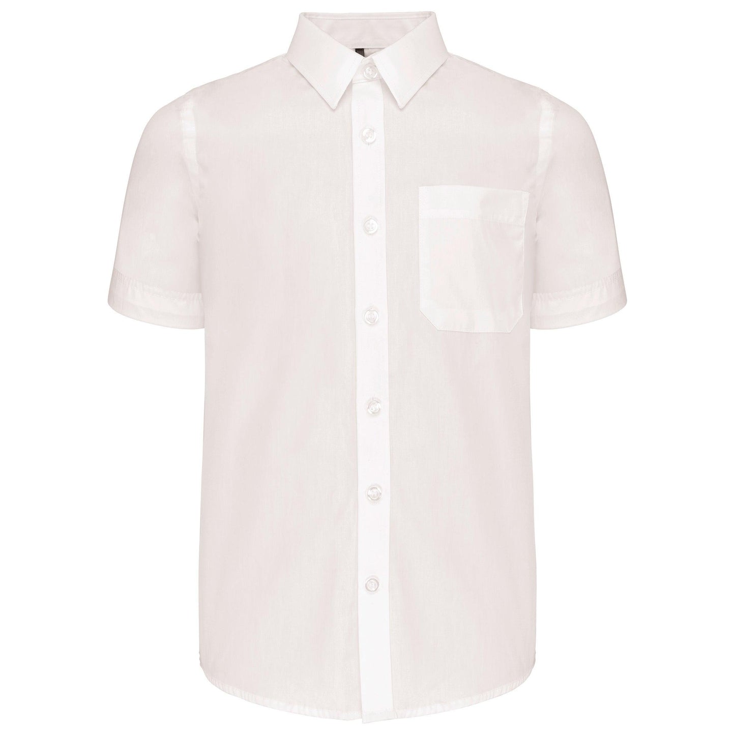 Chemise popeline manches courtes enfant - La-broderie