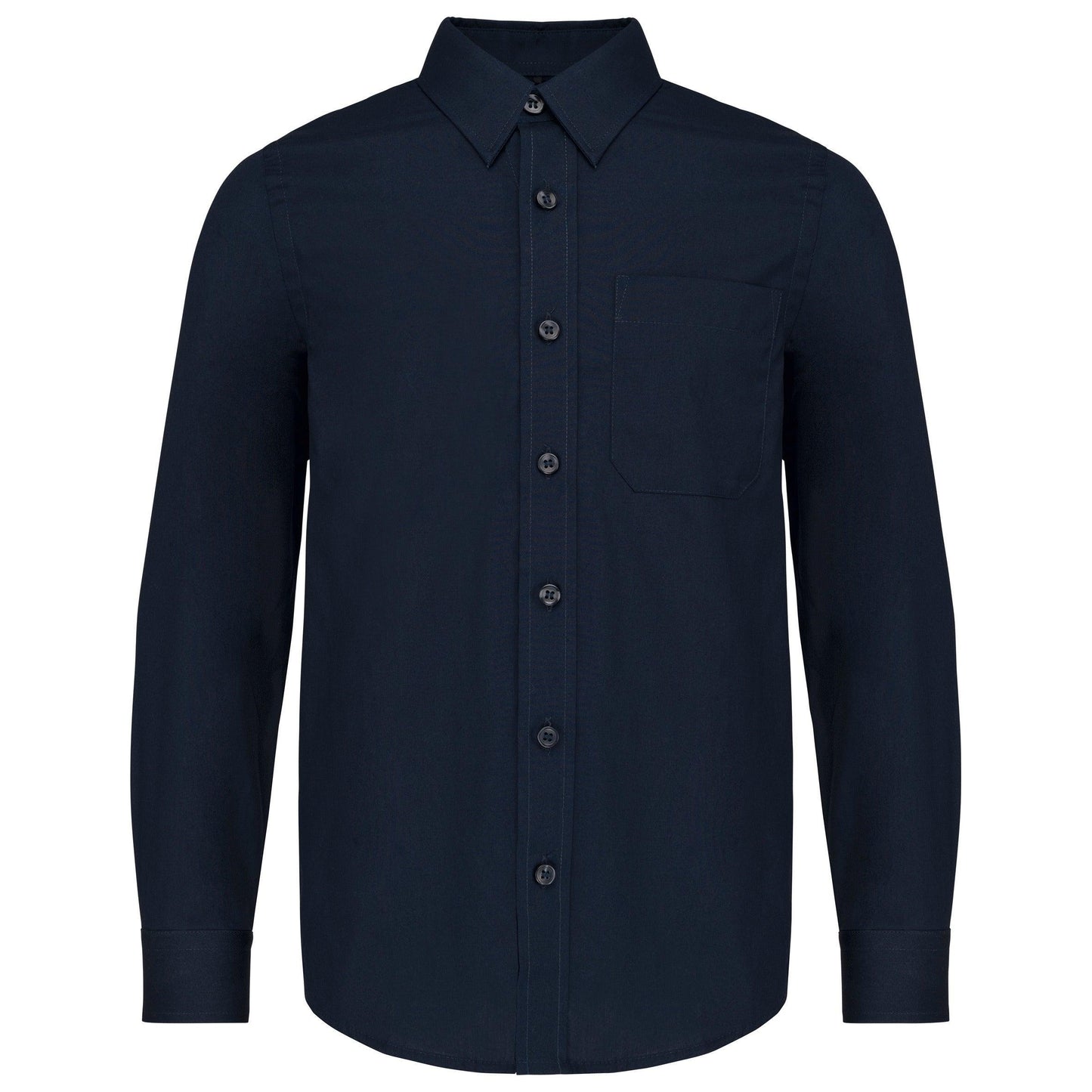 Chemise popeline manches longues enfant - La-broderie