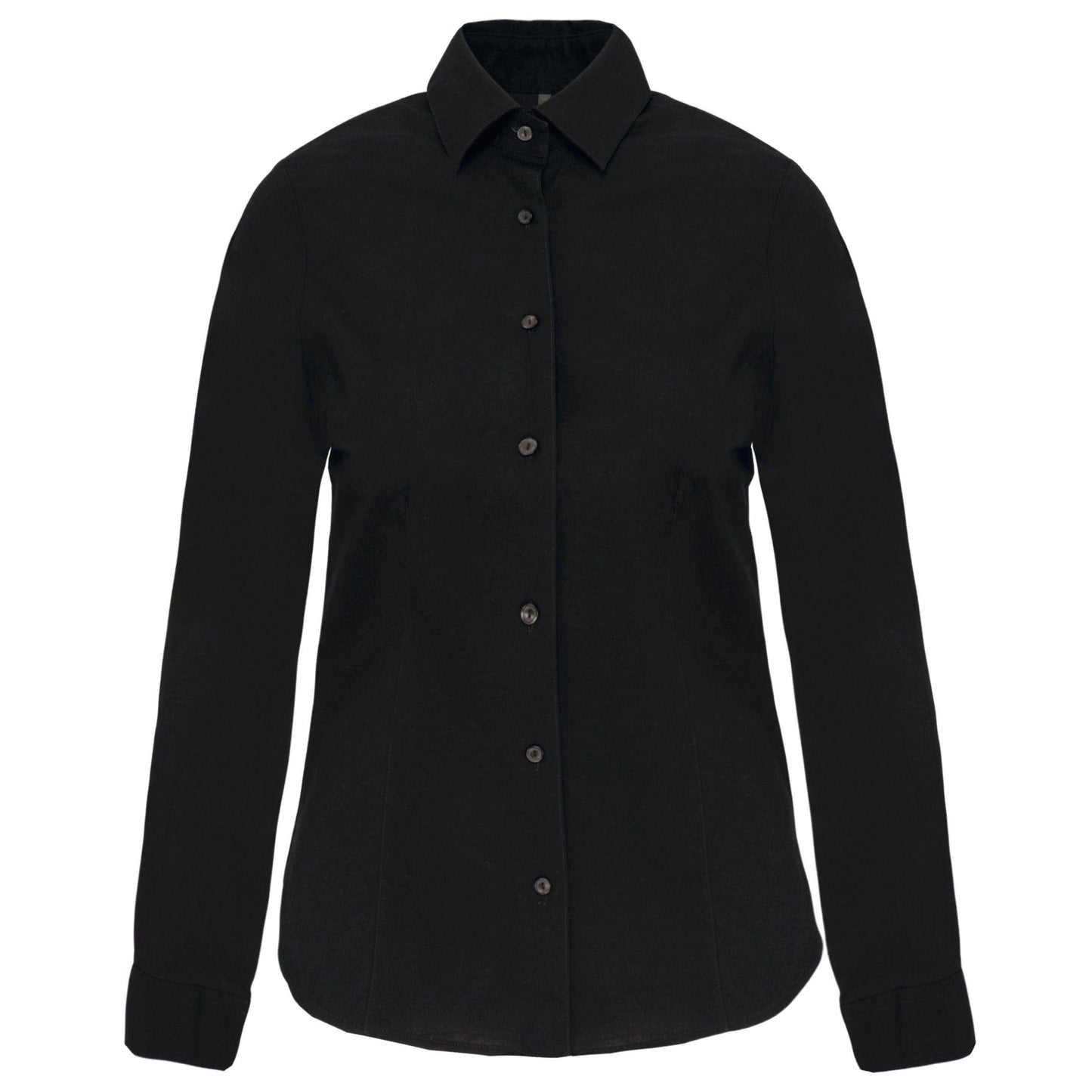 Chemise coton / élasthanne manches longues femme - La-broderie