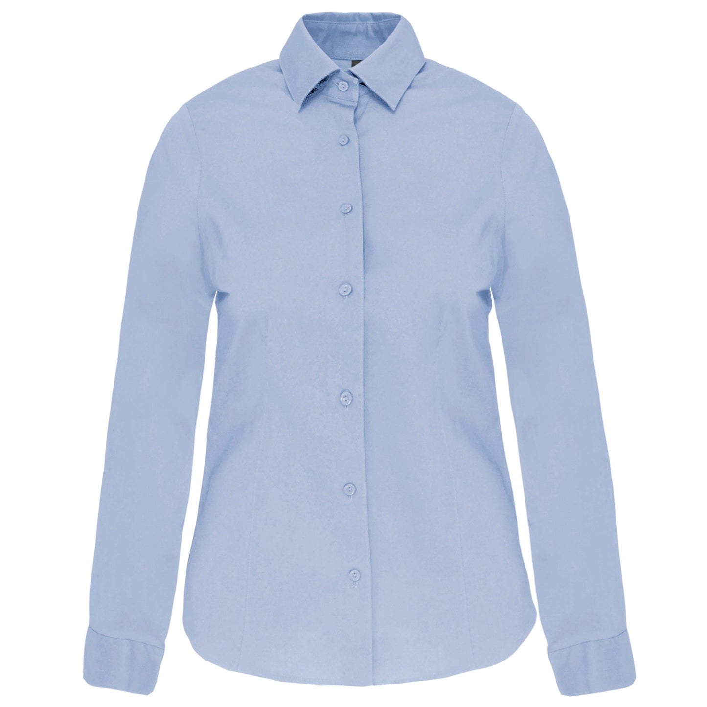Chemise coton / élasthanne manches longues femme - La-broderie