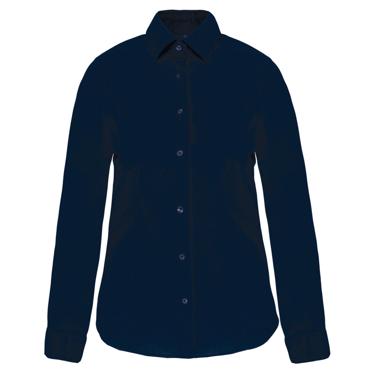 Chemise coton / élasthanne manches longues femme - La-broderie