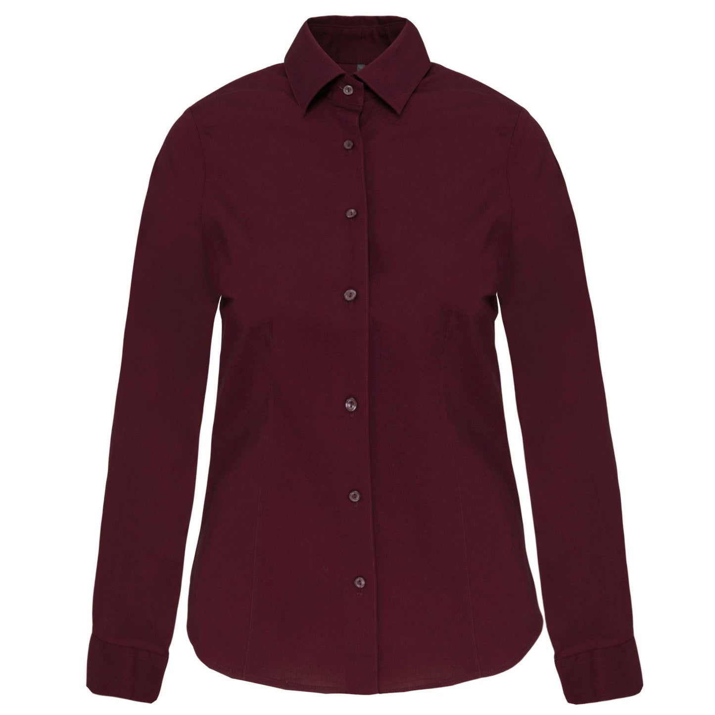 Chemise coton / élasthanne manches longues femme - La-broderie