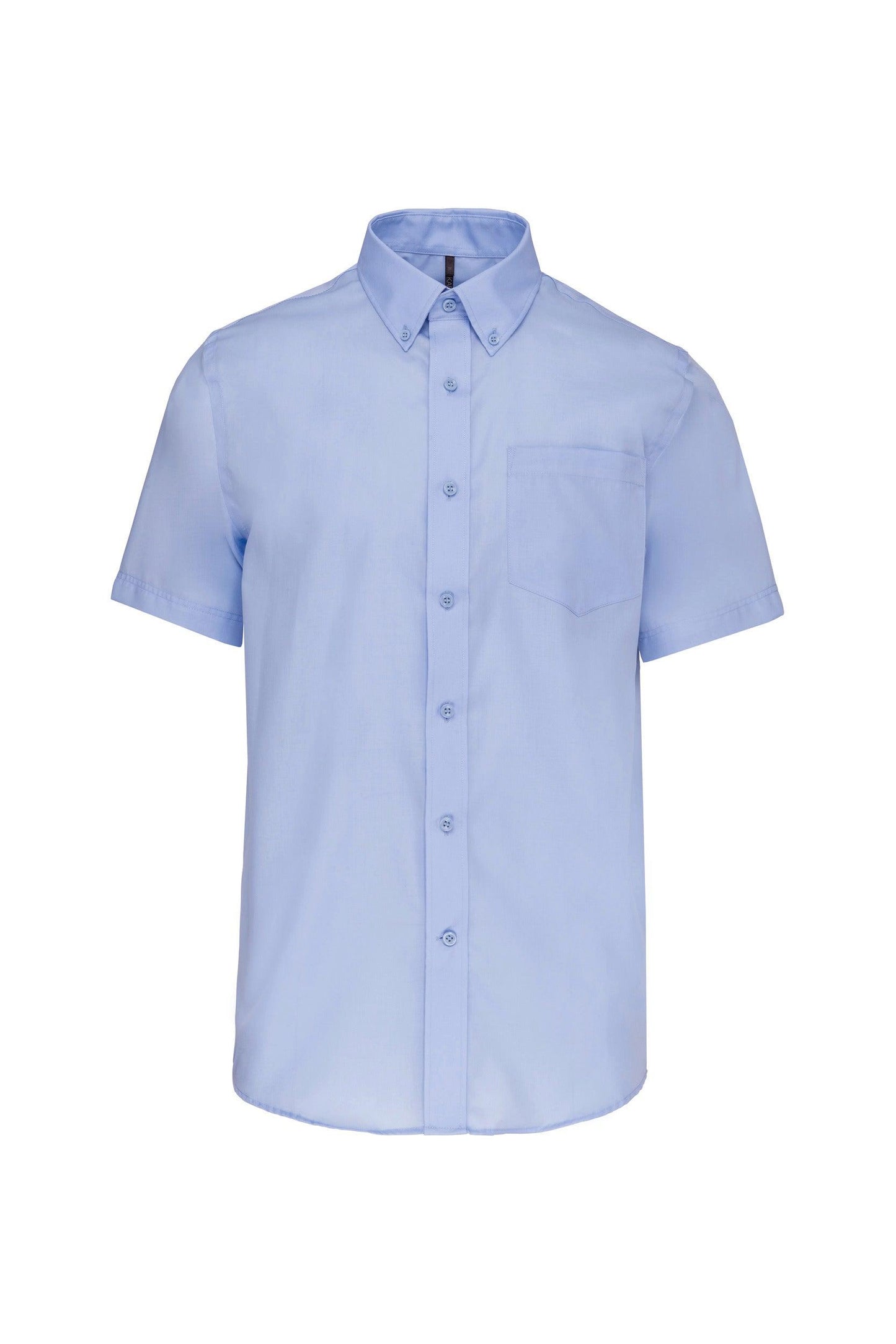 Chemise micro-sergé manches courtes sans repassage - La-broderie