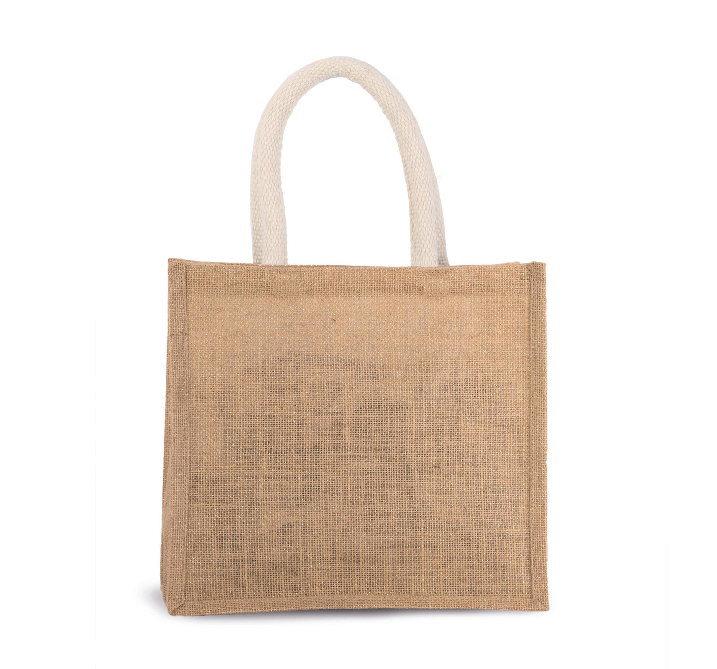 Sac style cabas en toile de jute - modèle moyen - La-broderie