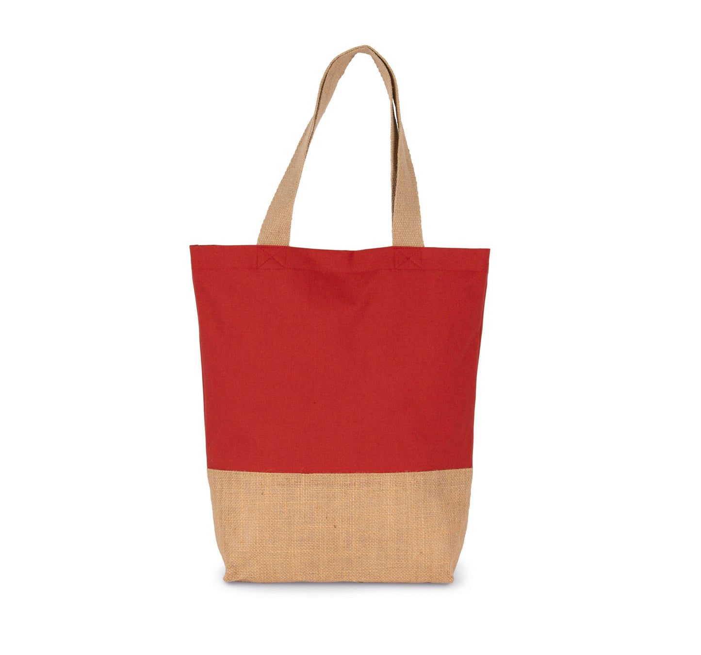 Sac shopping en coton et fils de jute contrecollée - La-broderie