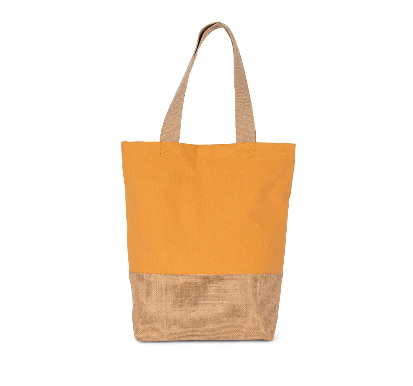 Sac shopping en coton et fils de jute contrecollée - La-broderie
