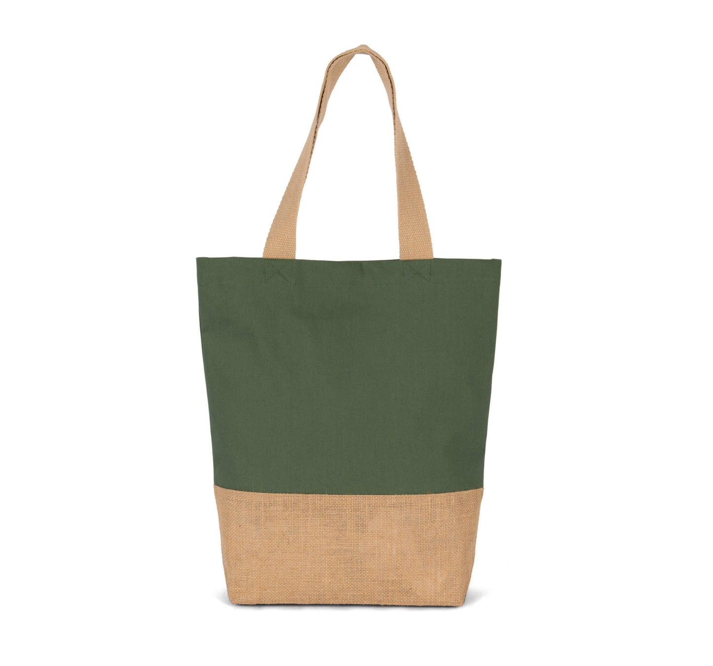 Sac shopping en coton et fils de jute contrecollée - La-broderie