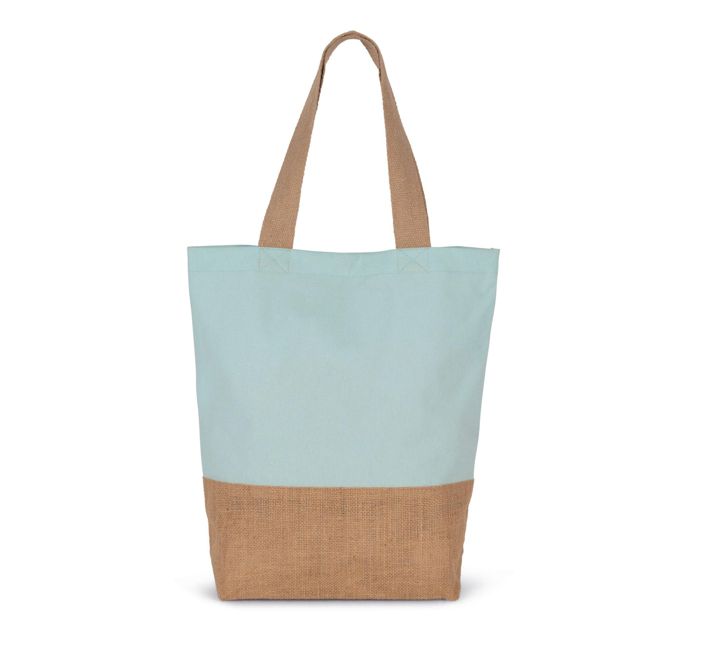 Sac shopping en coton et fils de jute contrecollée - La-broderie