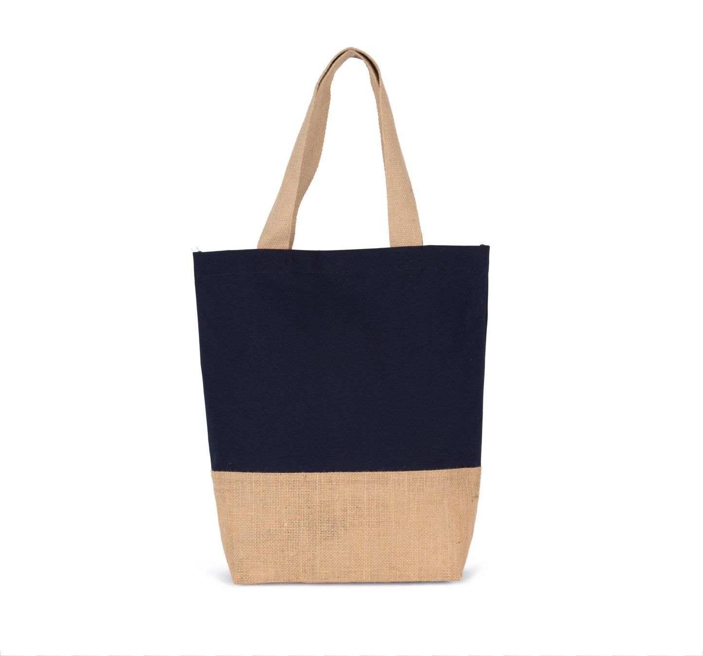 Sac shopping en coton et fils de jute contrecollée - La-broderie