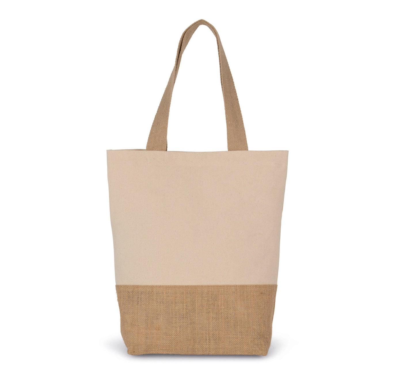 Sac shopping en coton et fils de jute contrecollée - La-broderie
