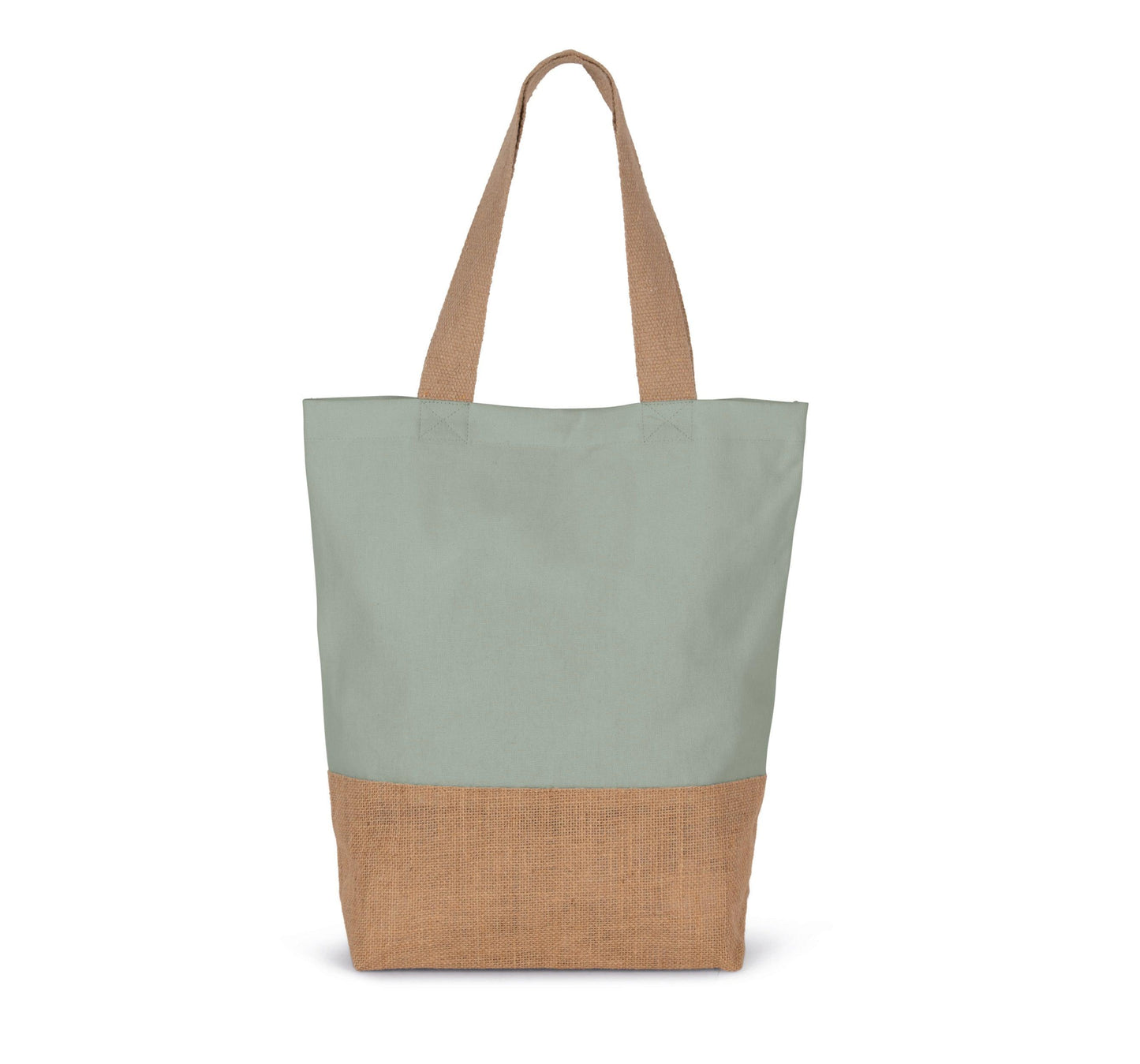 Sac shopping en coton et fils de jute contrecollée - La-broderie
