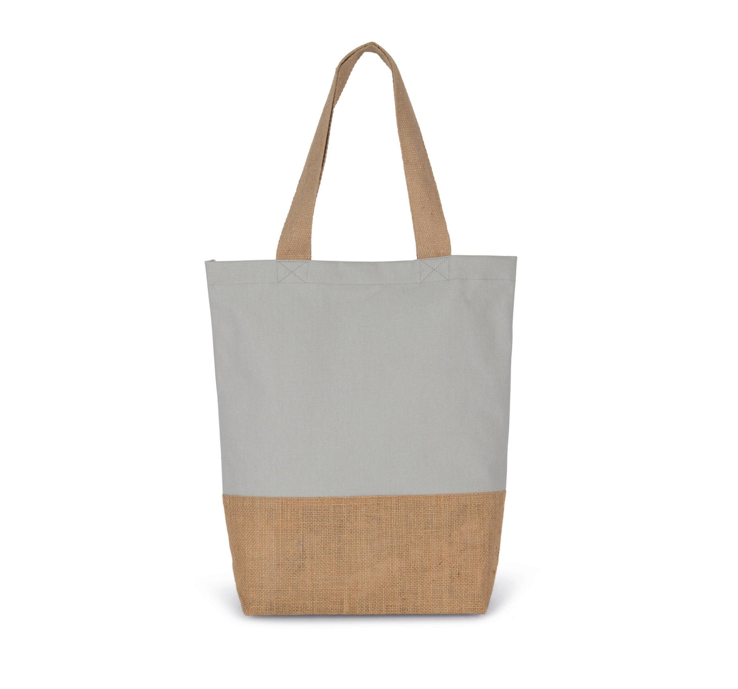 Sac shopping en coton et fils de jute contrecollée - La-broderie