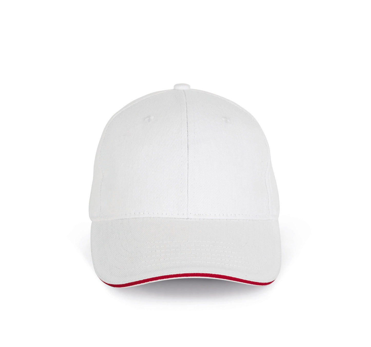 Casquette en coton biologique à sandwich contrasté - 6 panneaux - La-broderie