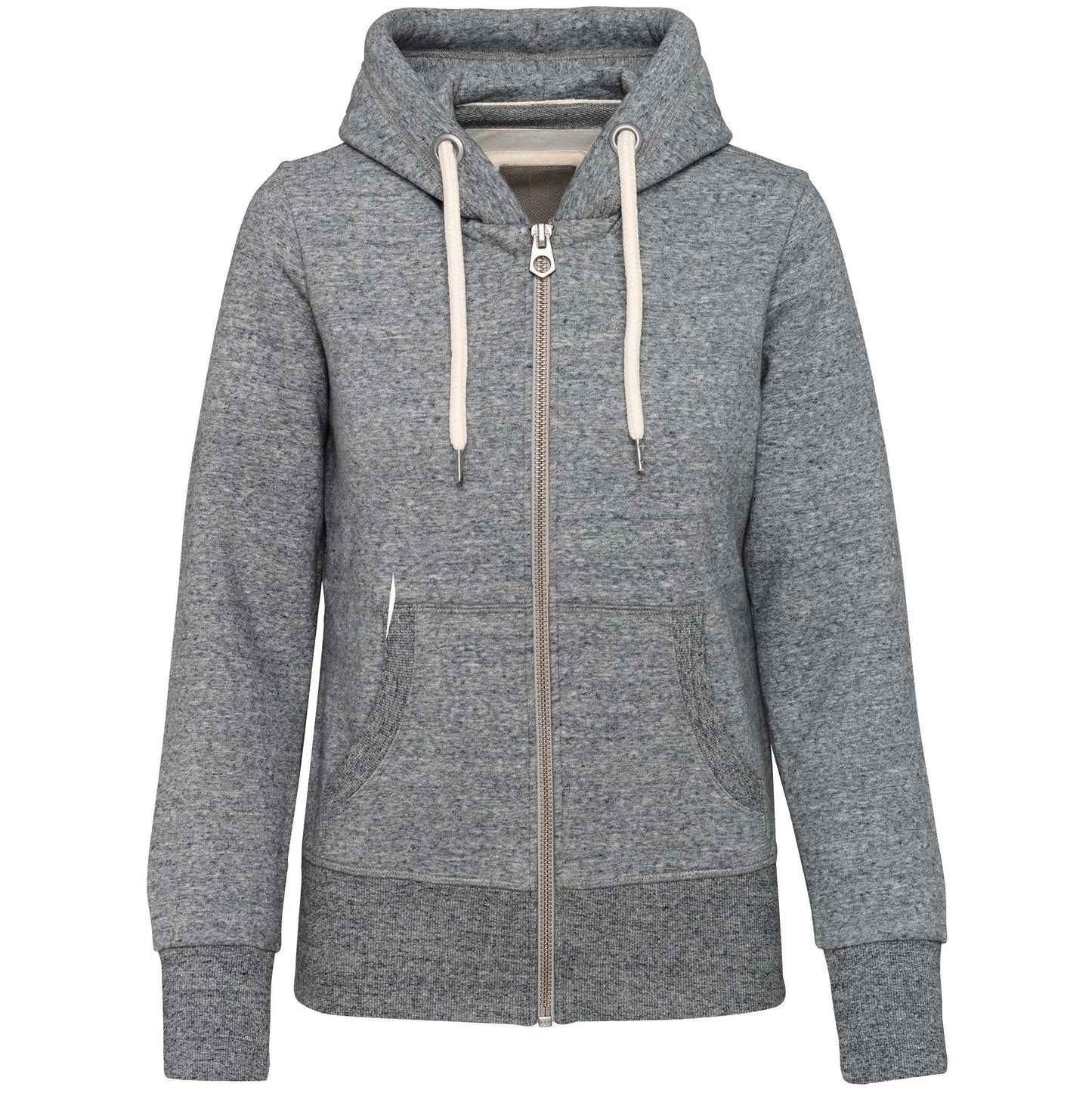 Sweat-shirt vintage zippé à capuche femme - La-broderie