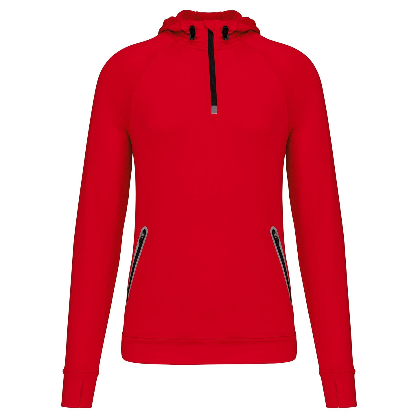 Sweat-shirt à capuche 1/4 zip sport unisexe - La-broderie