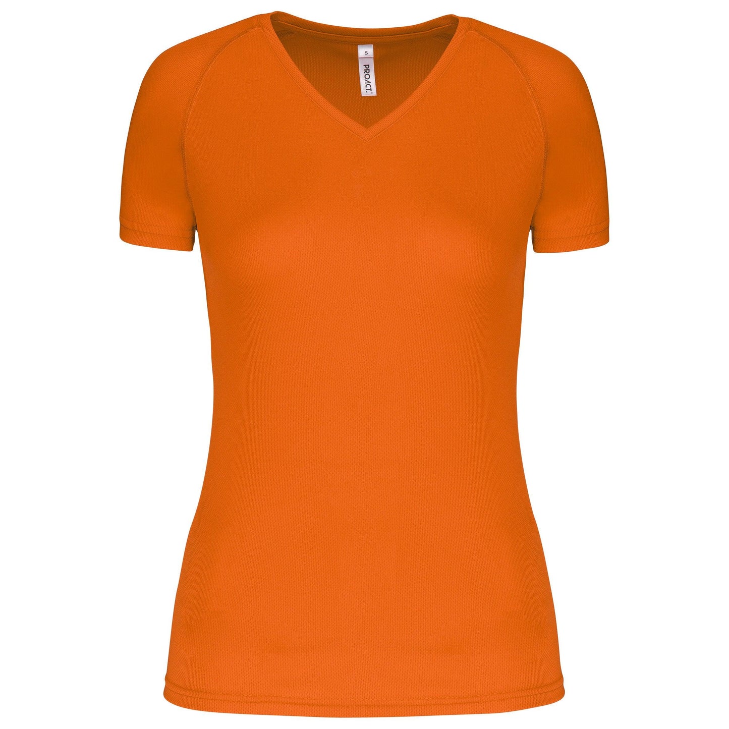 T-shirt de sport manches courtes col v femme - La-broderie