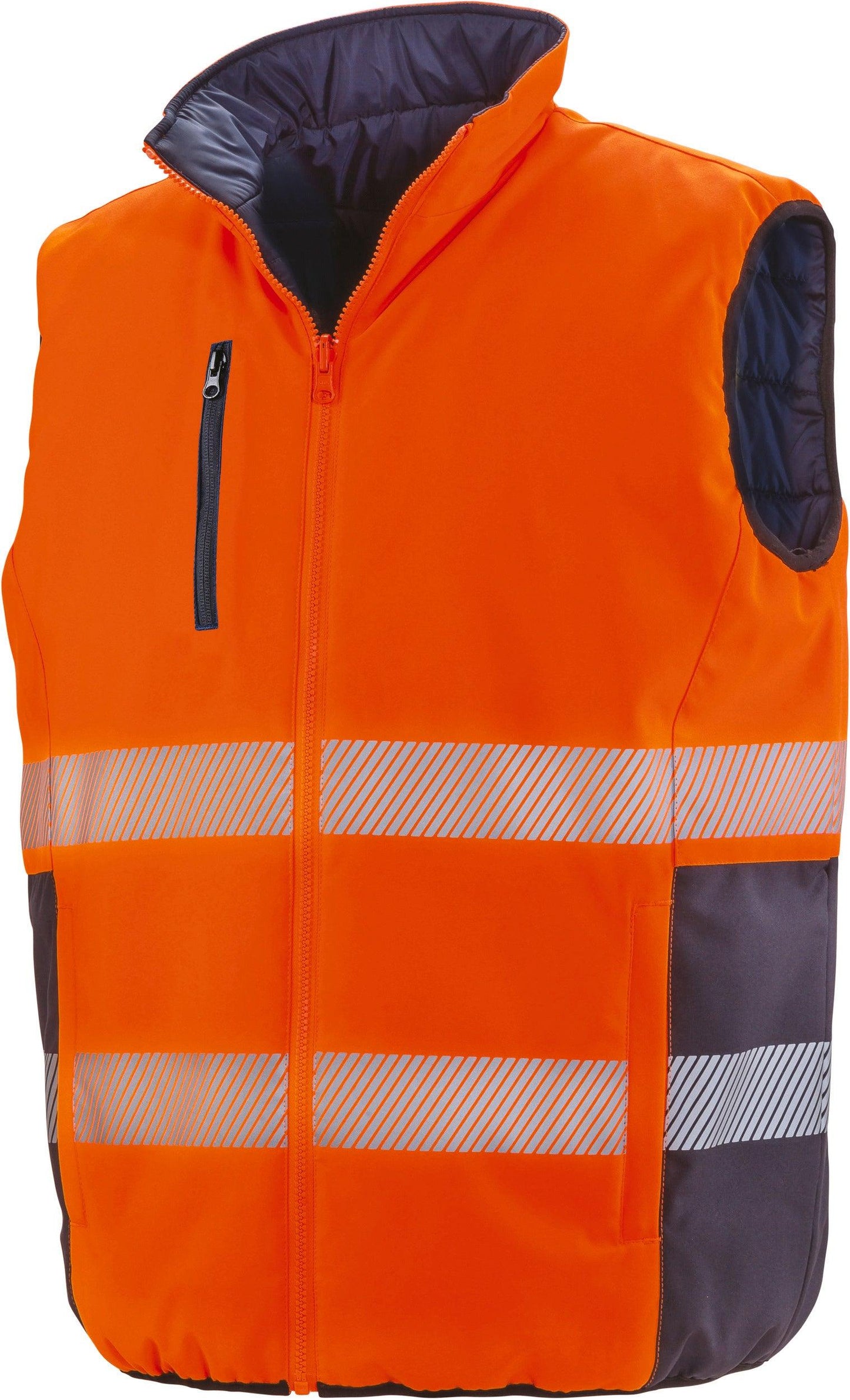 Bodywarmer de sécurité réversible - La-broderie