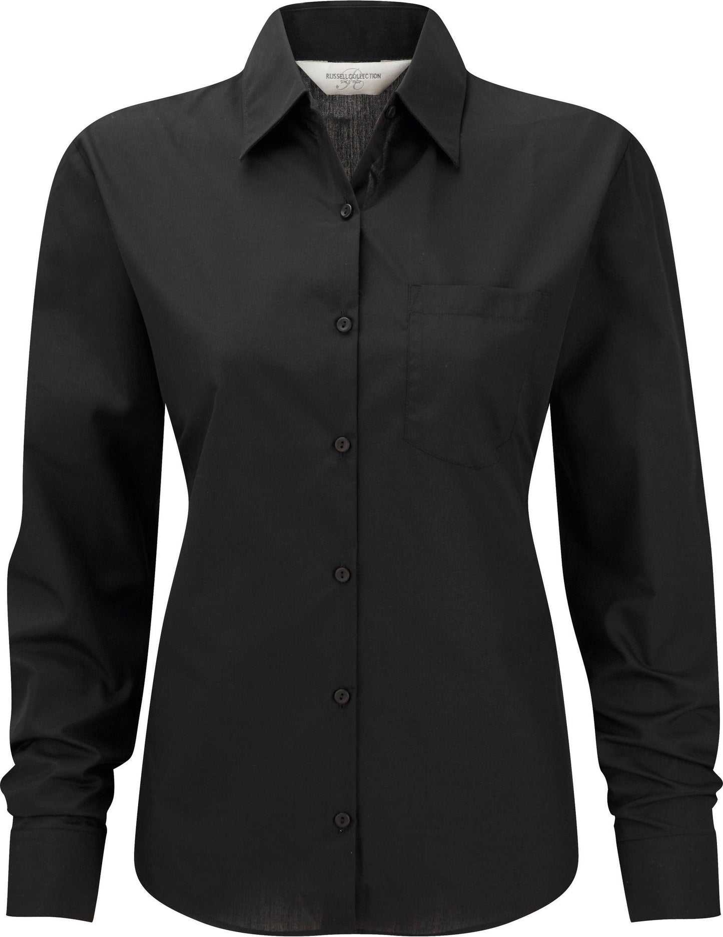 Chemise femme popeline polycoton manches longues - La-broderie