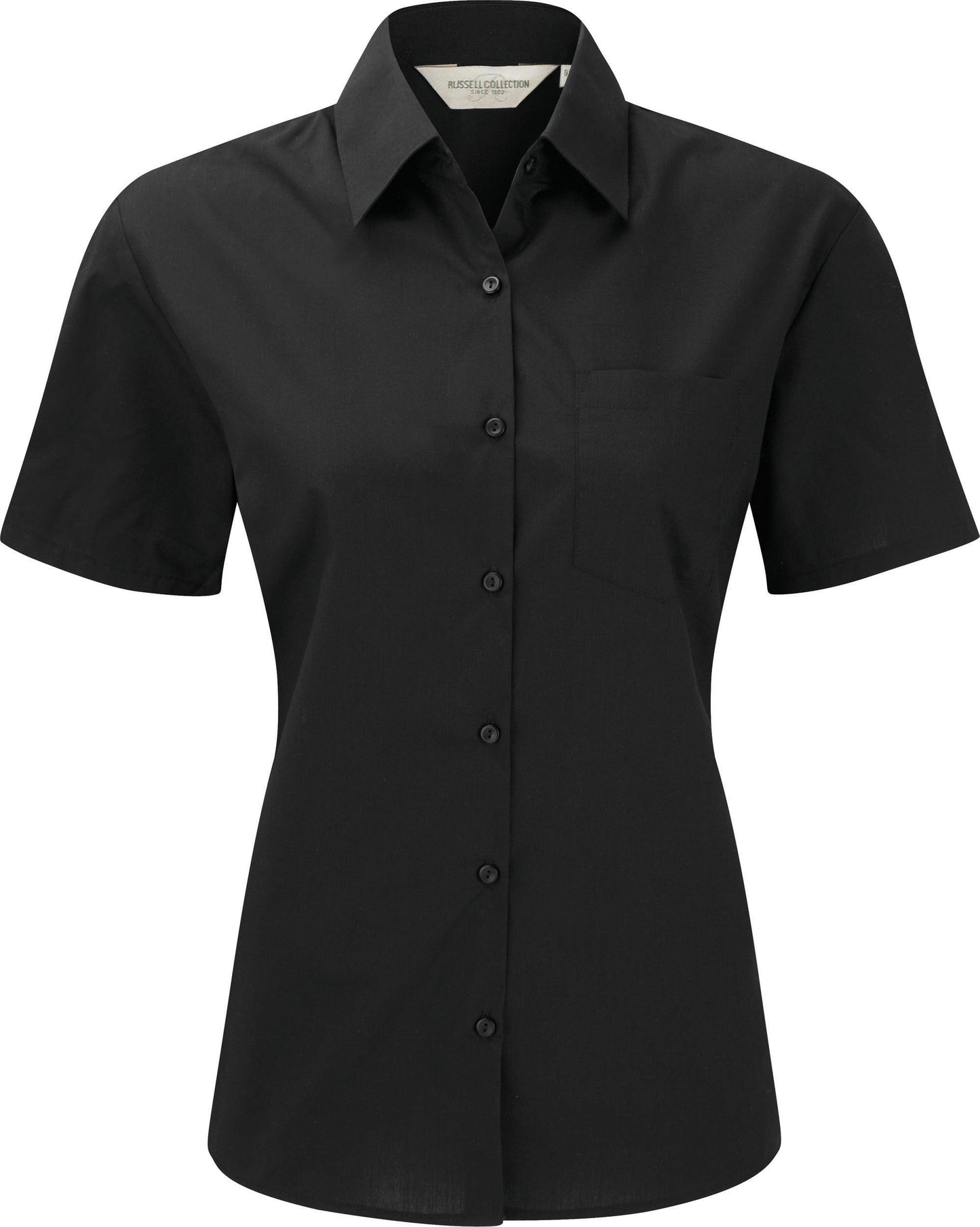 Chemise femme popeline polycoton manches courtes - La-broderie