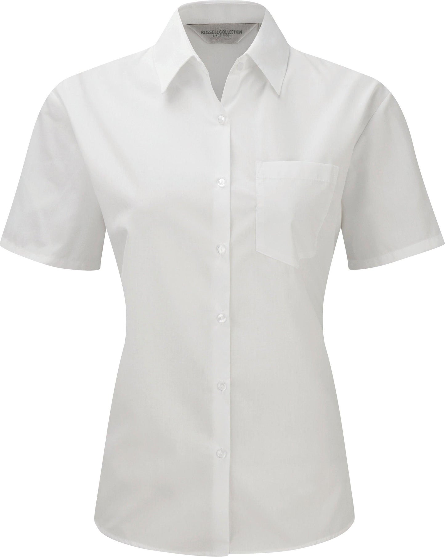 Chemise femme popeline polycoton manches courtes - La-broderie