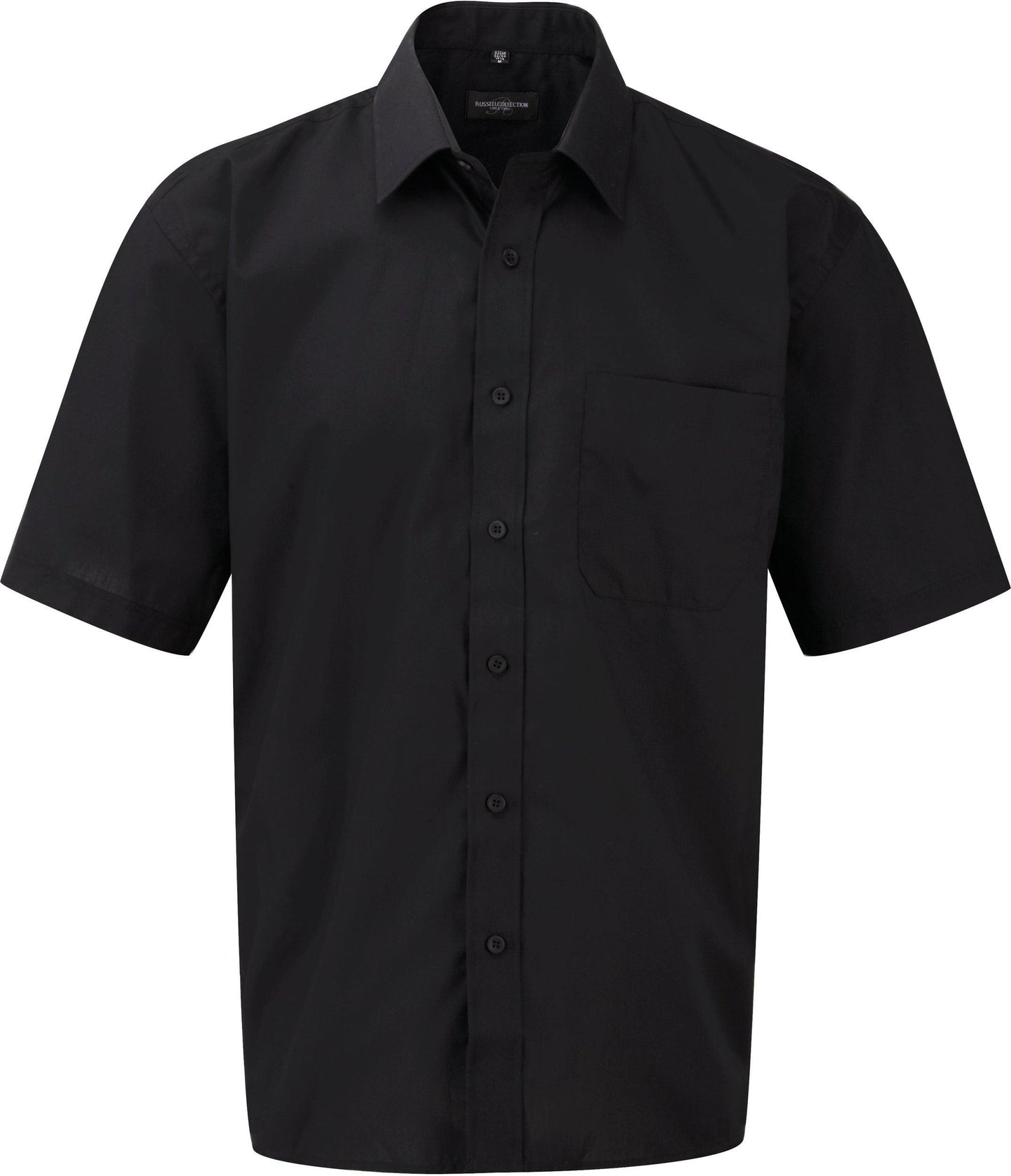 Chemise homme popeline polycoton manches courtes - La-broderie