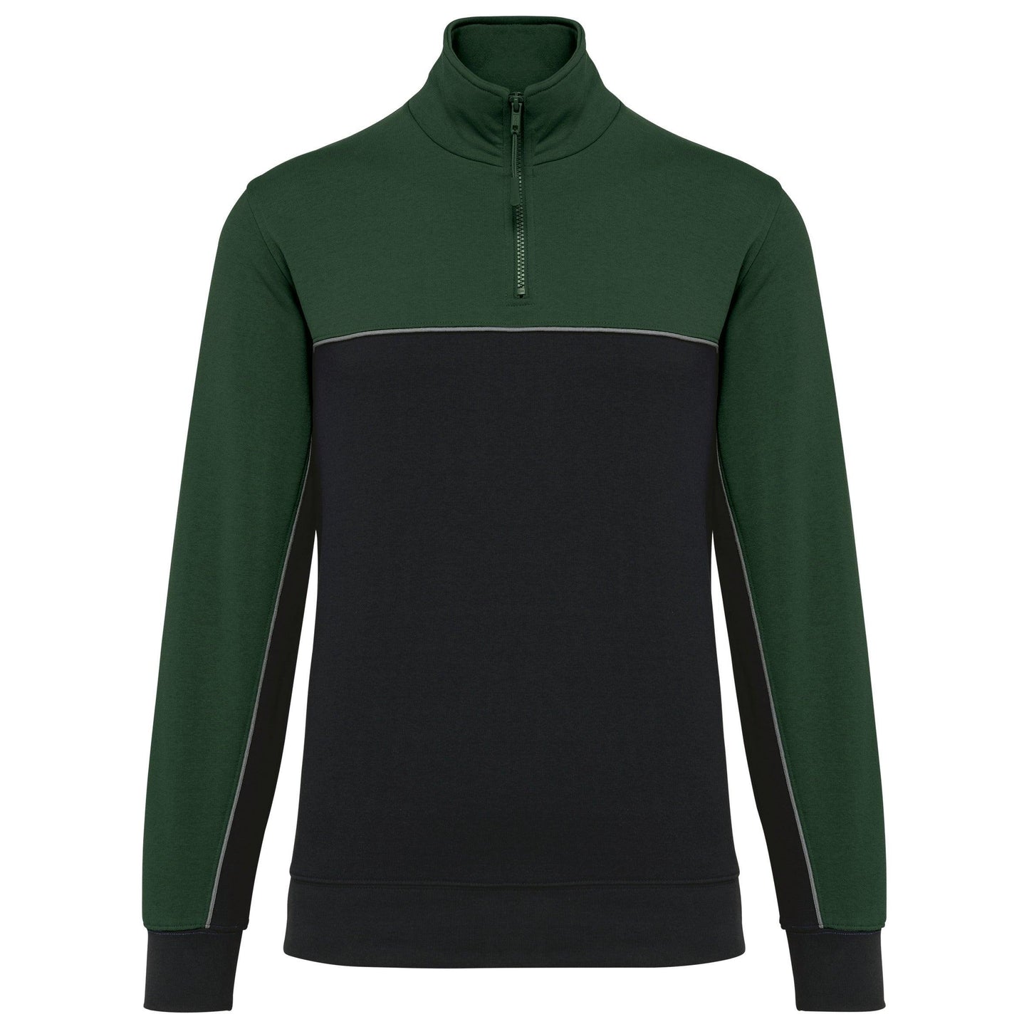 Sweat-shirt écoresponsable col zippé unisexe - La-broderie