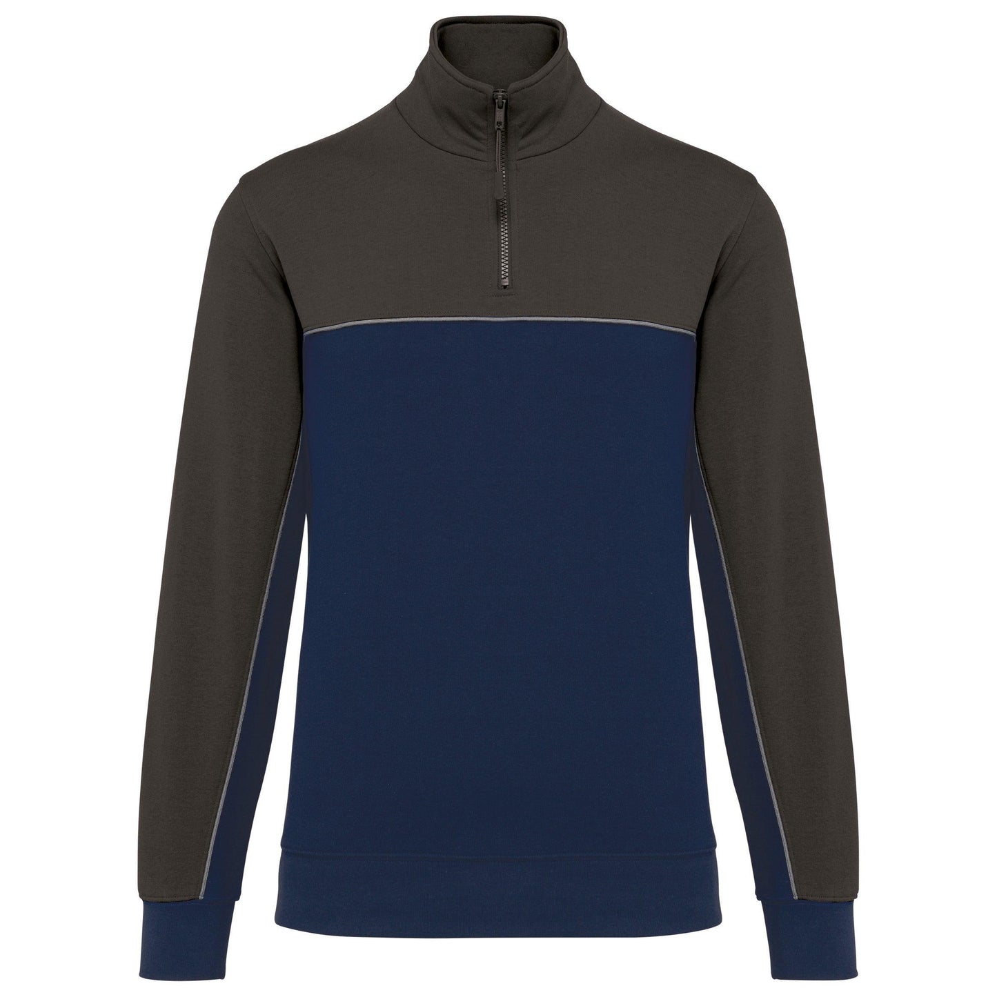 Sweat-shirt écoresponsable col zippé unisexe - La-broderie